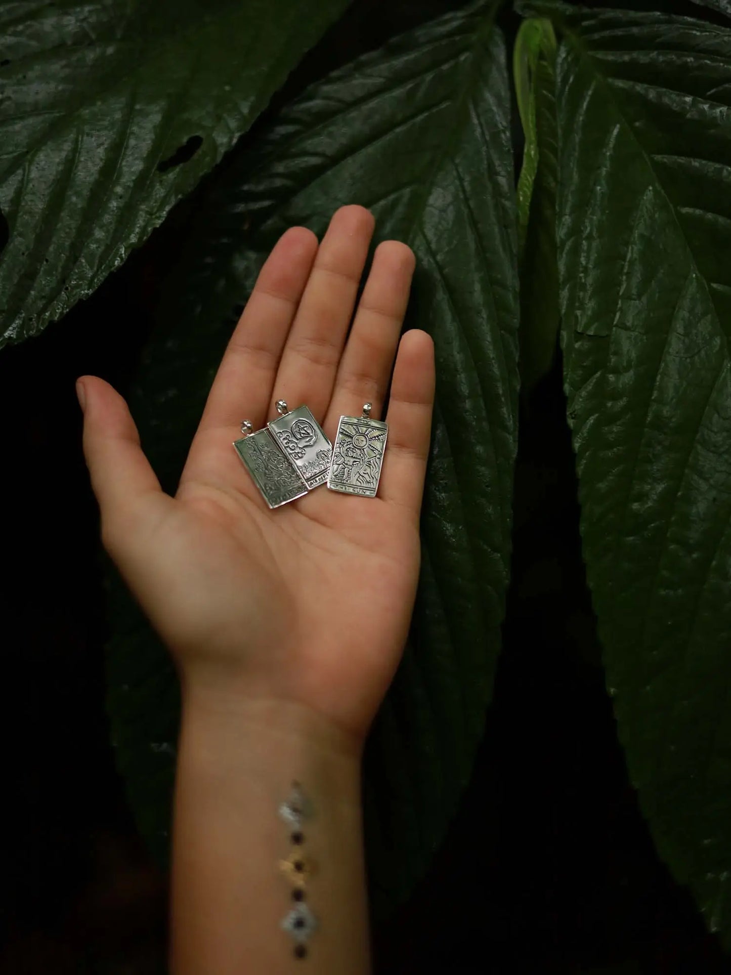 The Sun Tarot Card Pendant in Silver Yin Jewelry for the Soul