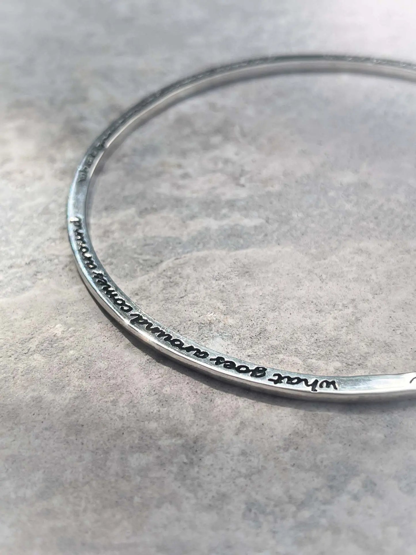 Karma Bangle in Silver Yin Jewelry for the Soul