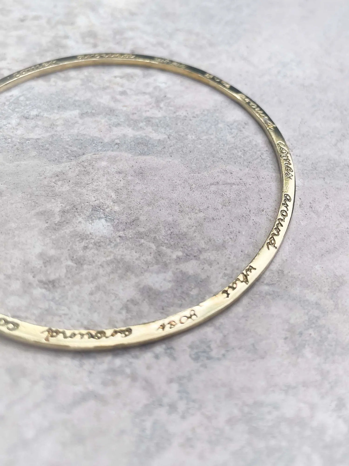 Karma Bangle in Brass Yin Jewelry for the Soul