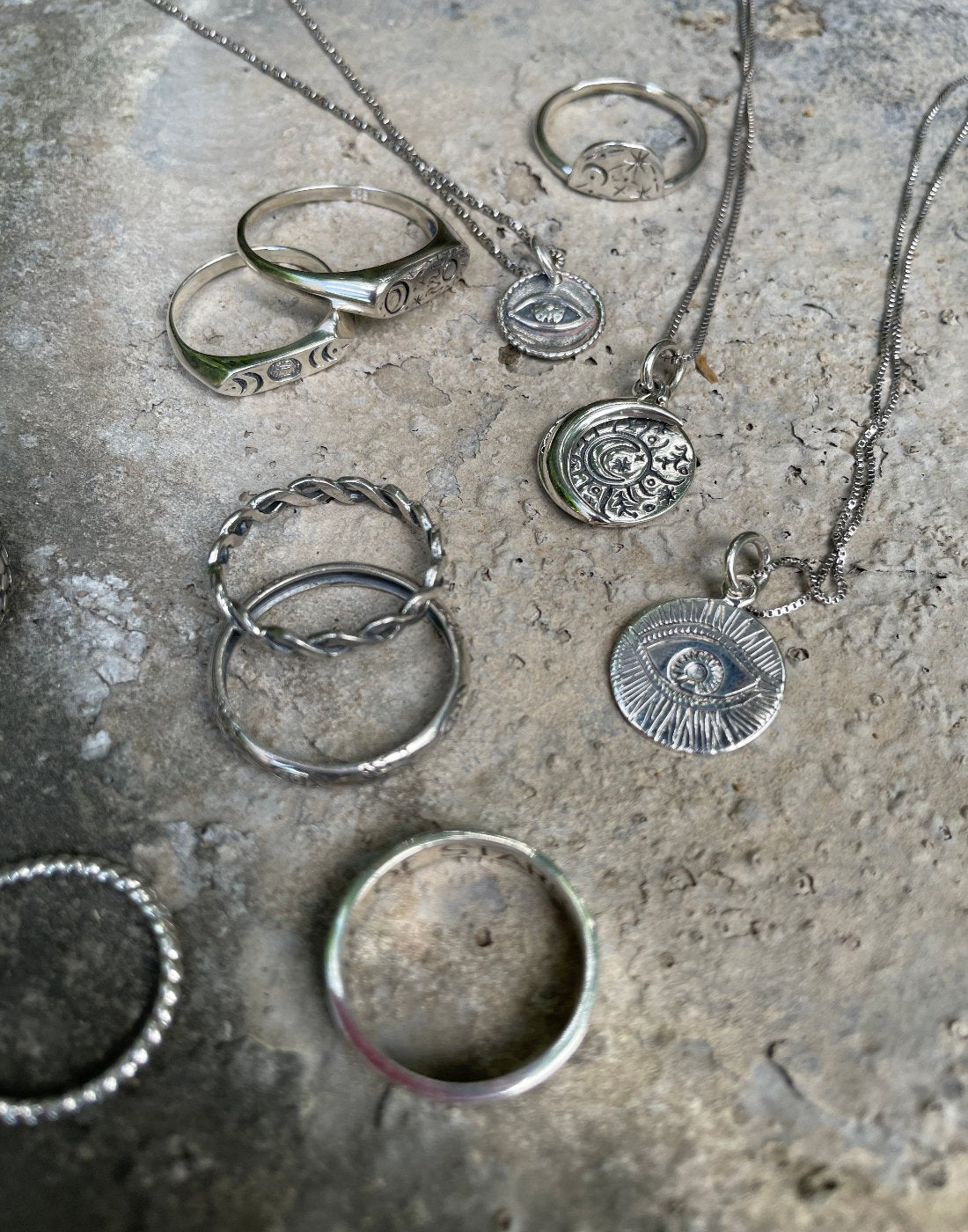 Moon Phase Ring Stack Yin Jewelry for the Soul
