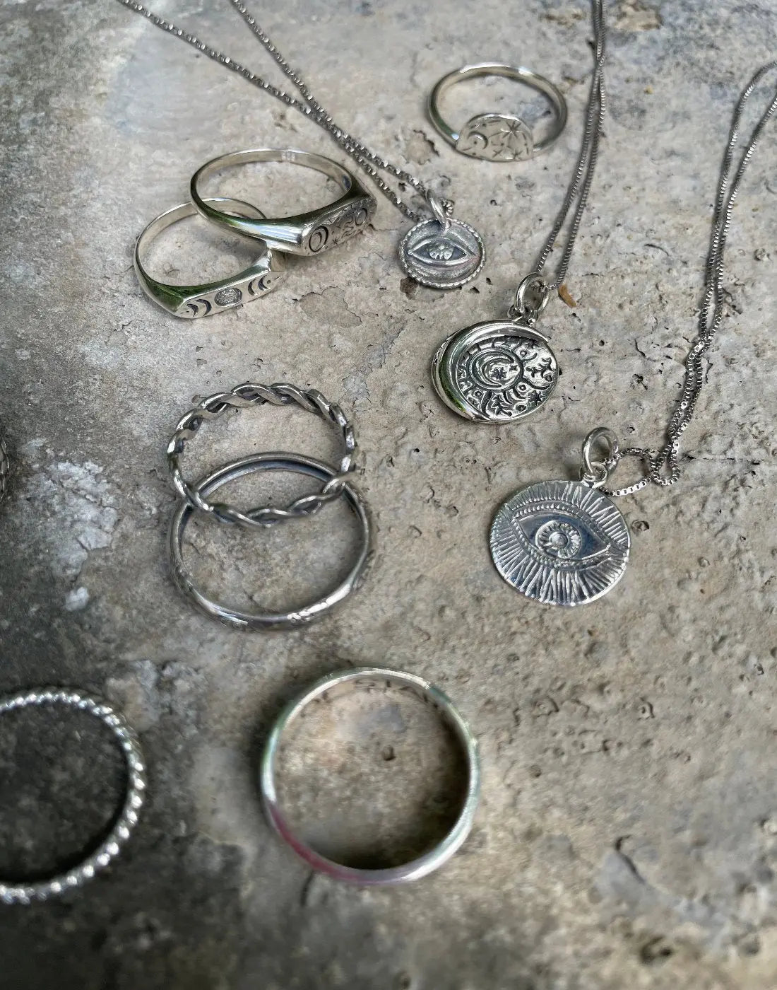 Moon Phase Ring Stack Yin Jewelry for the Soul