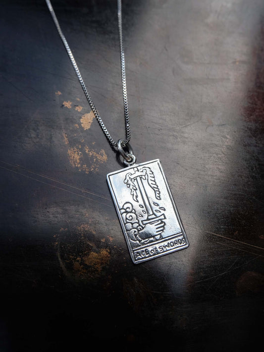 Ace of Swords Pendant in Silver