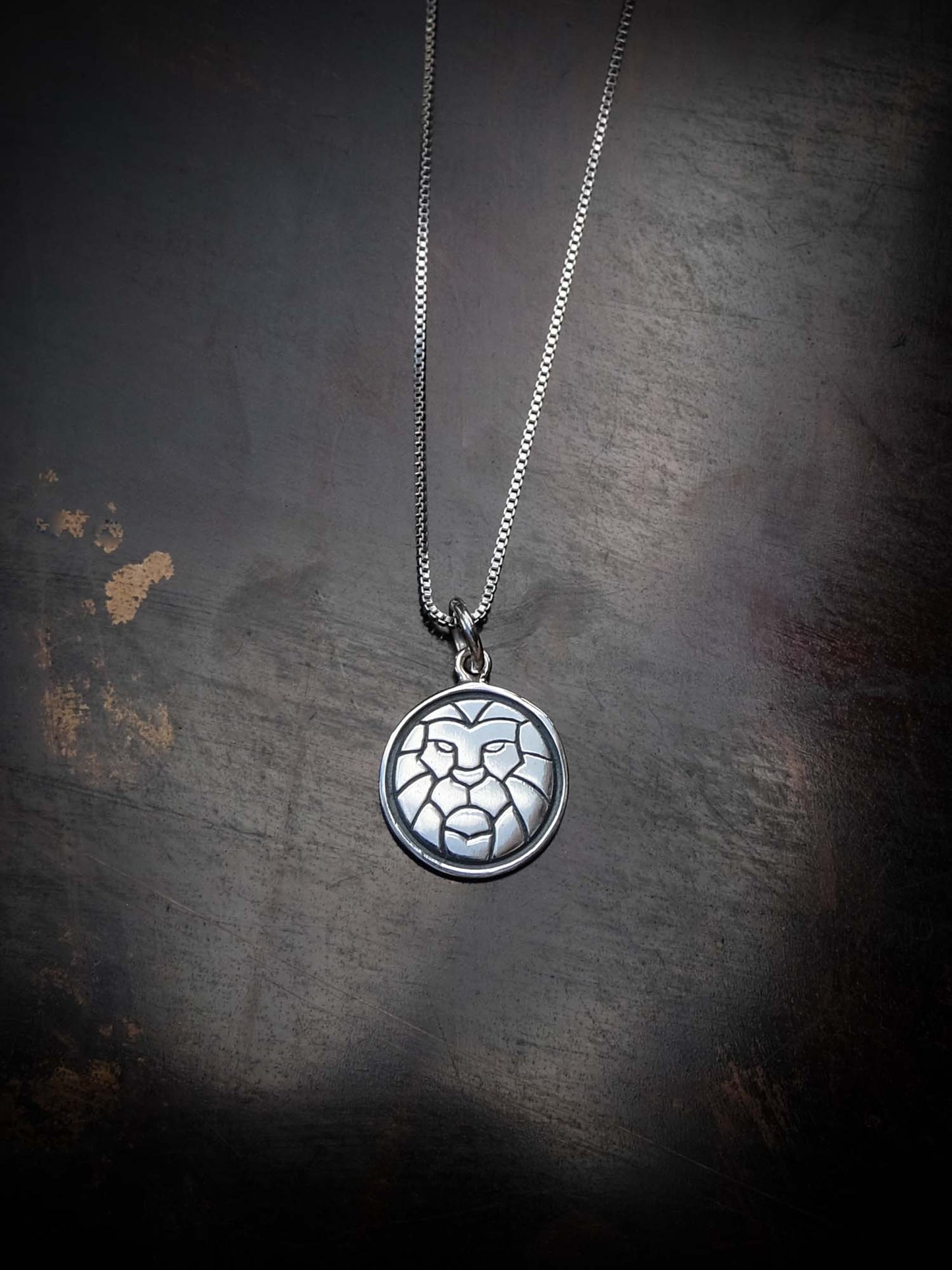 Lion Circle Charm in Silver Yin Jewelry for the Soul