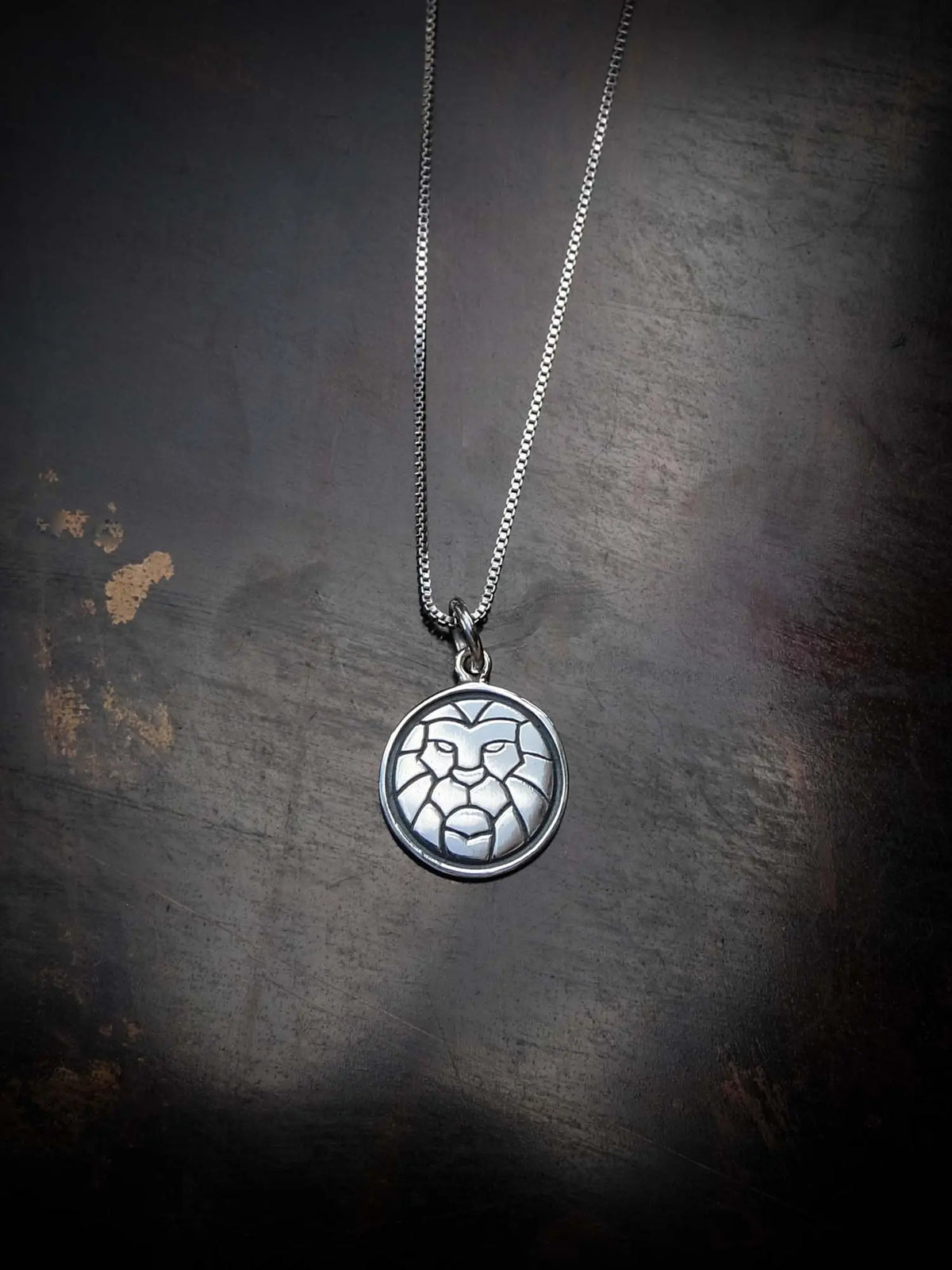 Lion Circle Charm in Silver Yin Jewelry for the Soul