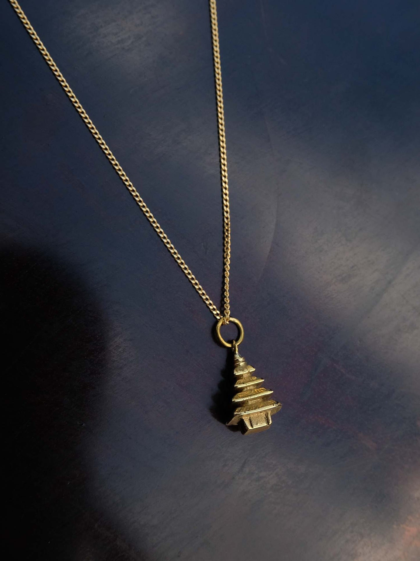 Meru Pendant in Brass