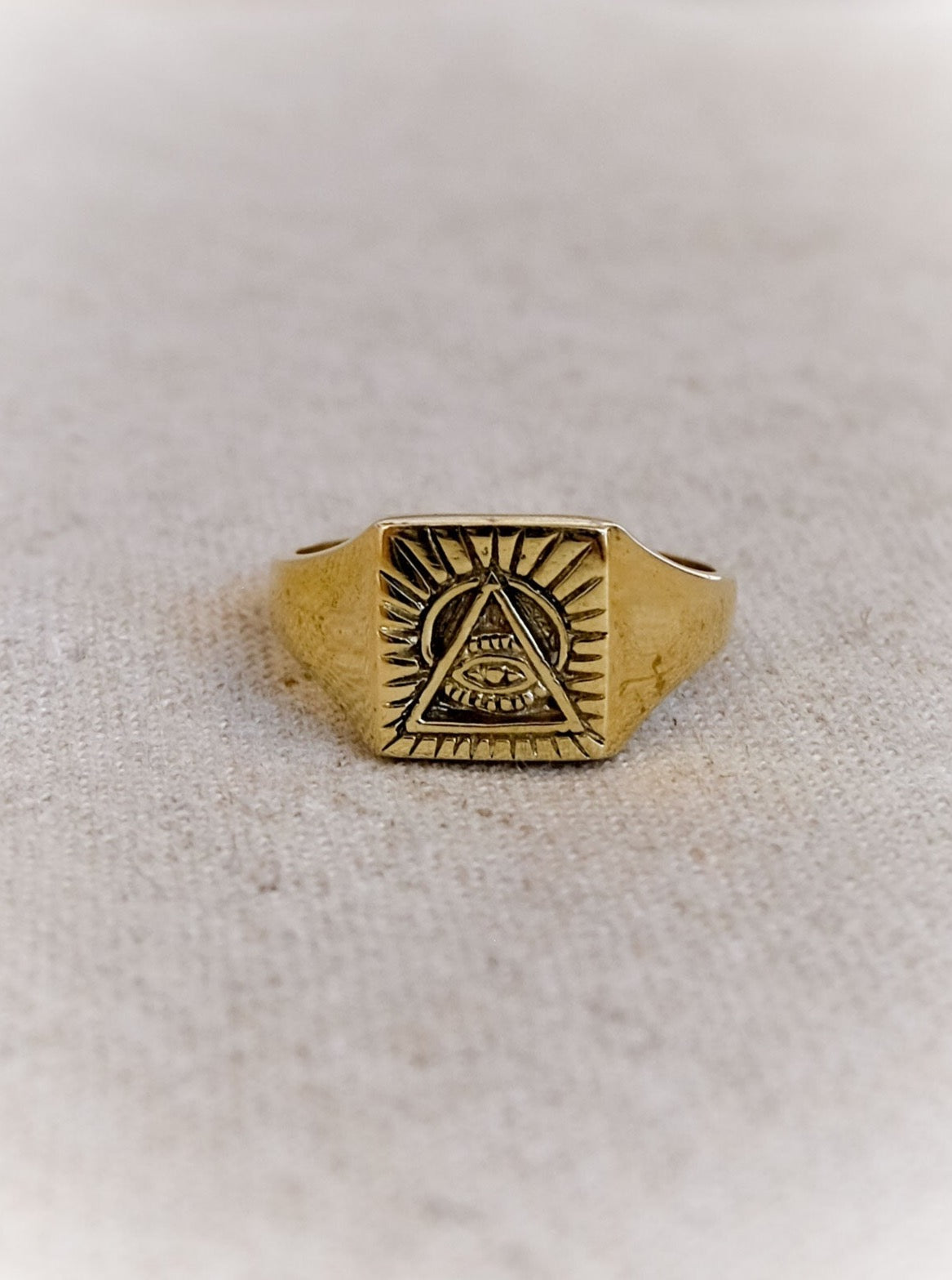 Illuminati Ring in Brass
