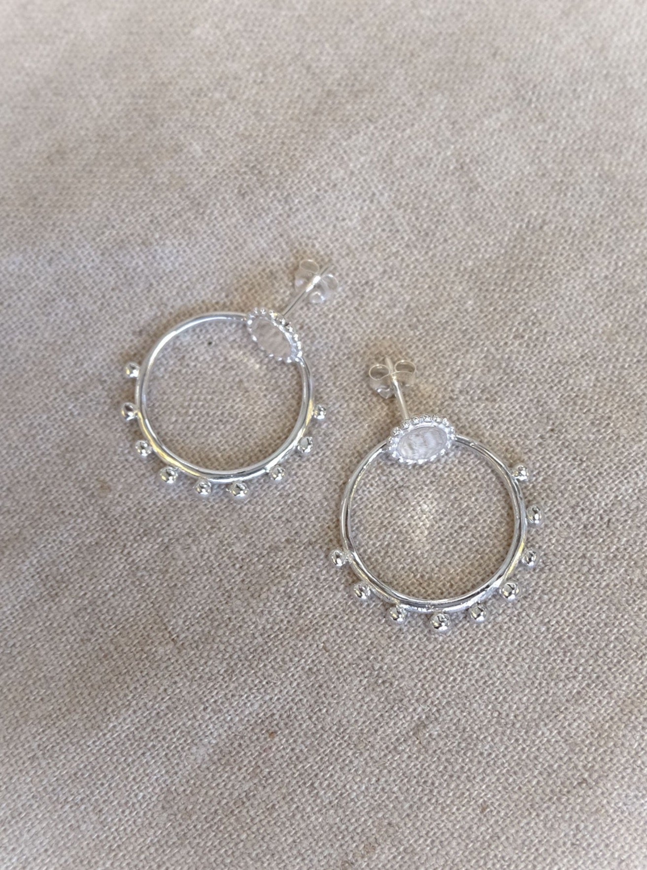 Saturn Earrings in Silver Yin Jewelry for the Soul
