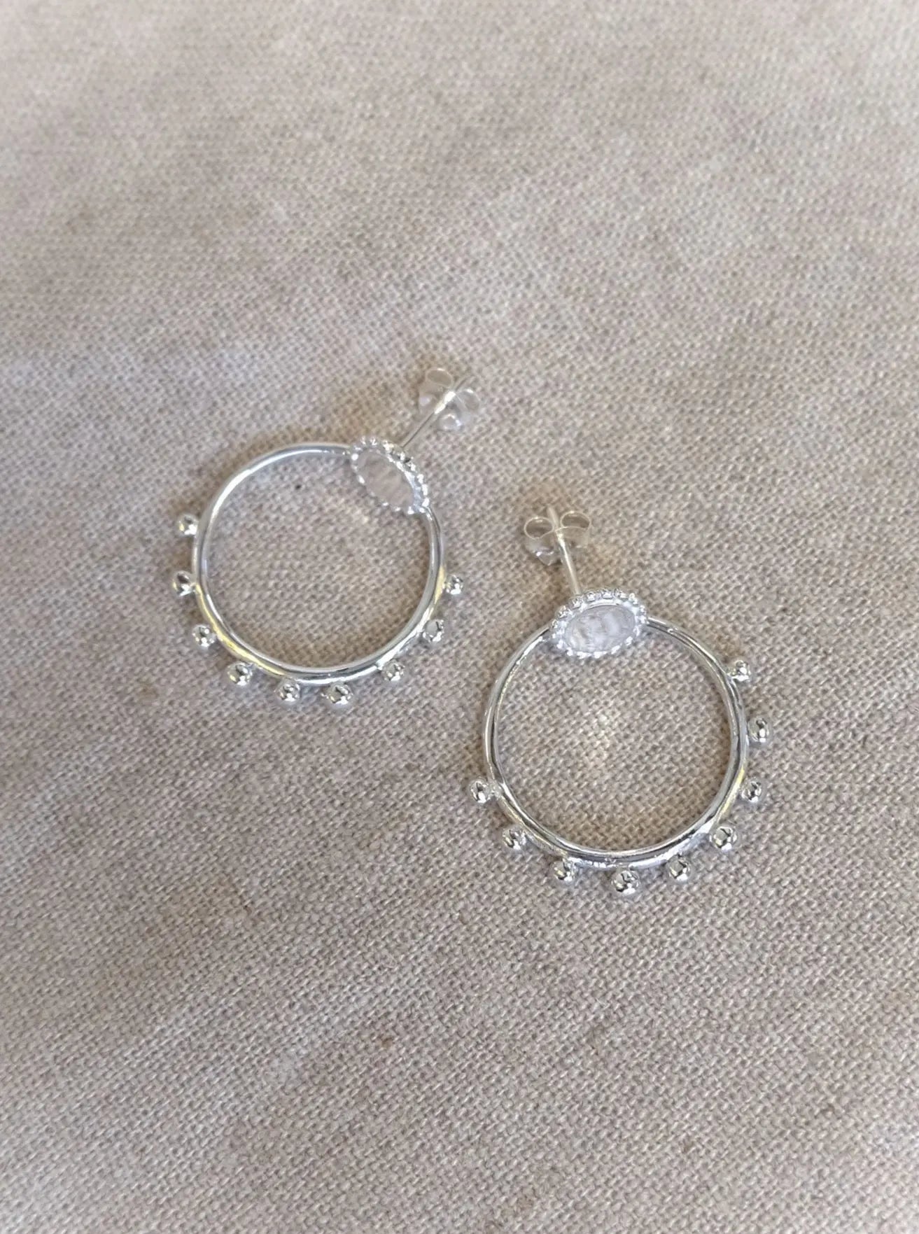 Saturn Earrings in Silver Yin Jewelry for the Soul