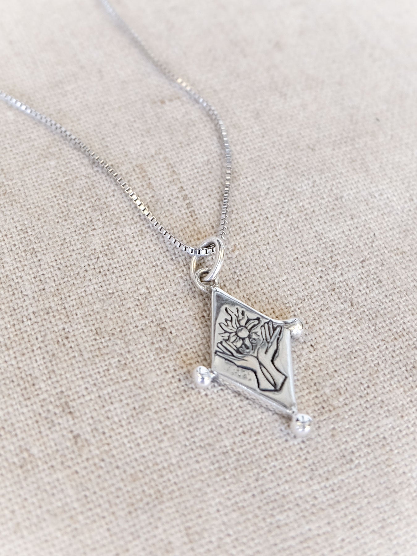 Diamond Shield Pendant in Silver Yin Jewelry for the Soul