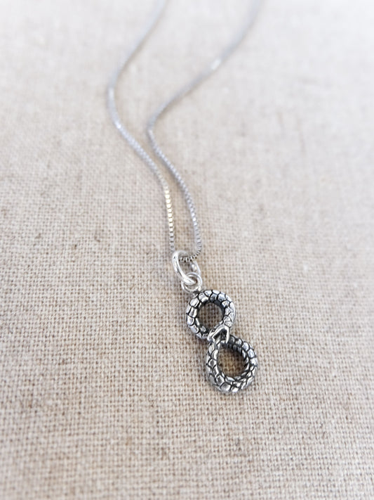 Ouroboros Infinity Charm in Silver