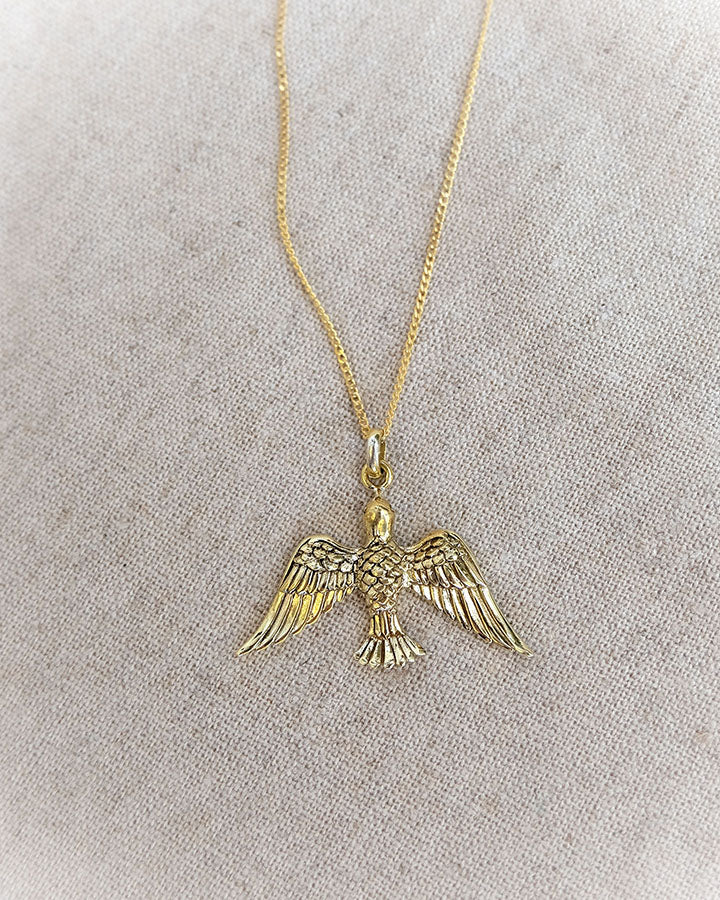 Bird Pendant in Brass Yin Jewelry for the Soul