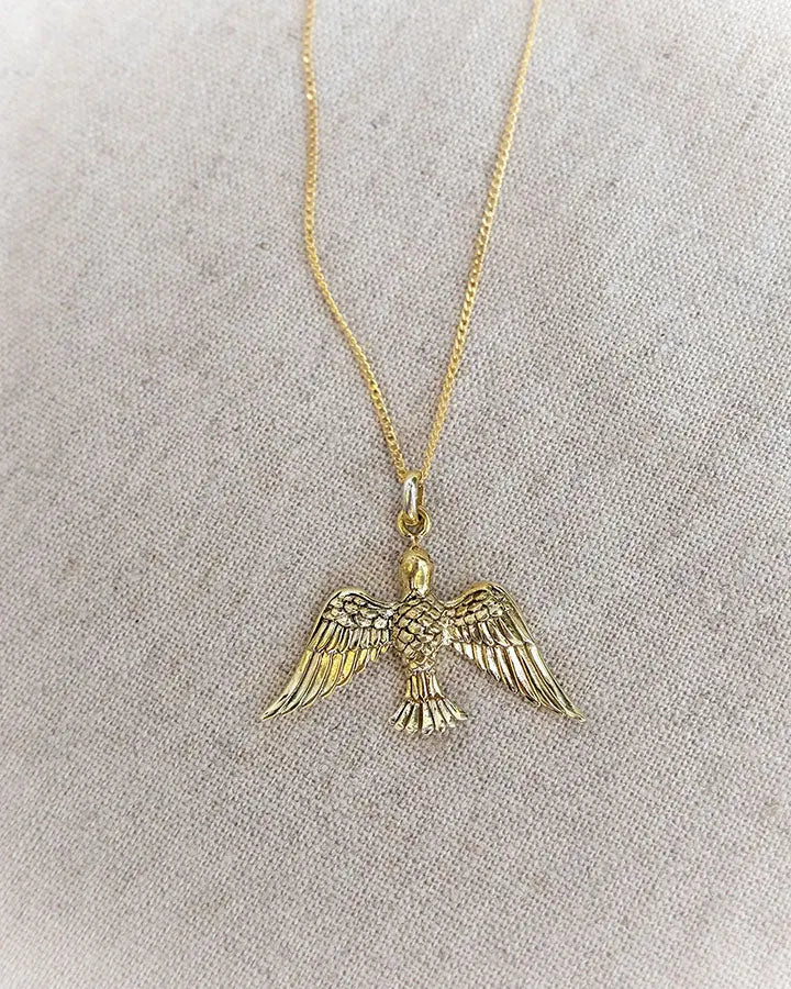 Bird Pendant in Brass Yin Jewelry for the Soul