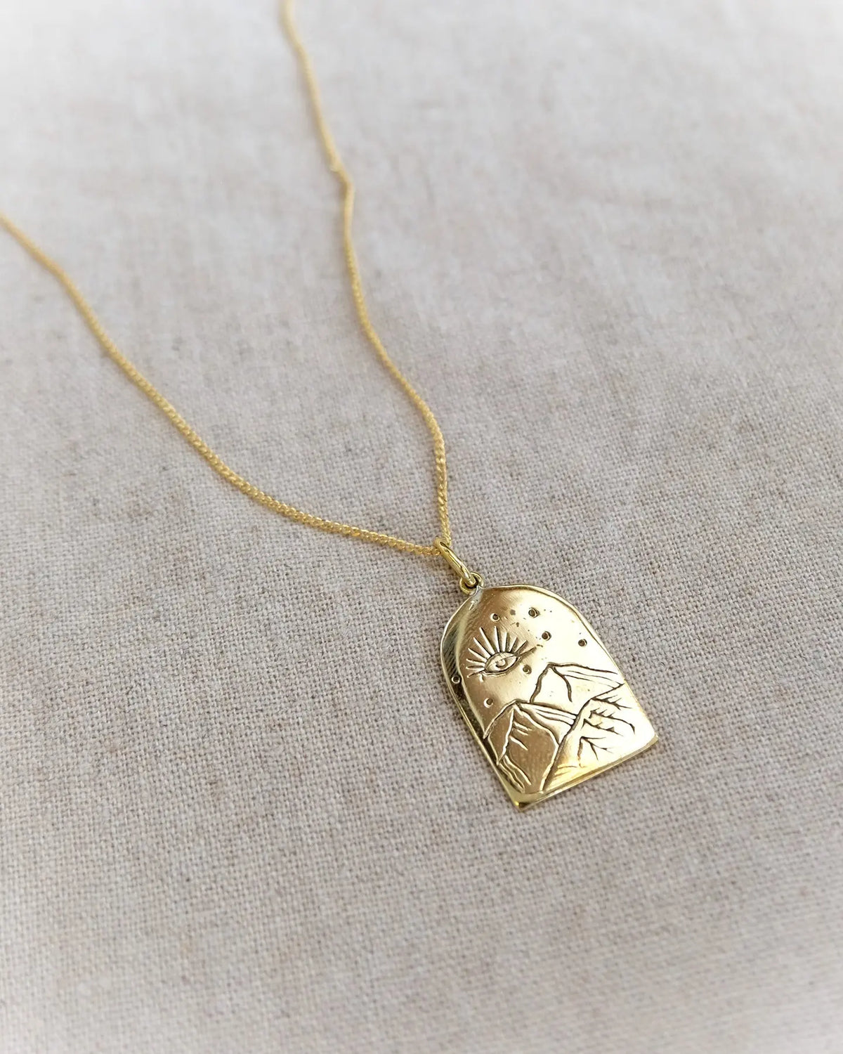 Midnight Prayer Pendant in Brass Yin Jewelry for the Soul