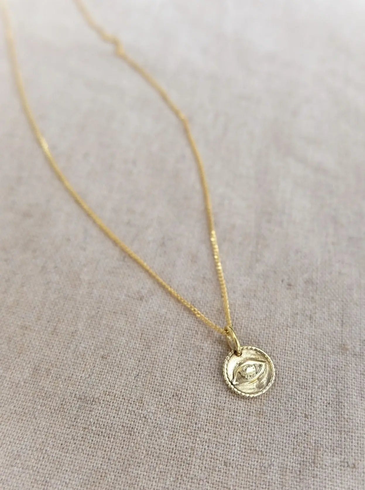 Evil Eye Charm in Brass Yin Jewelry for the Soul