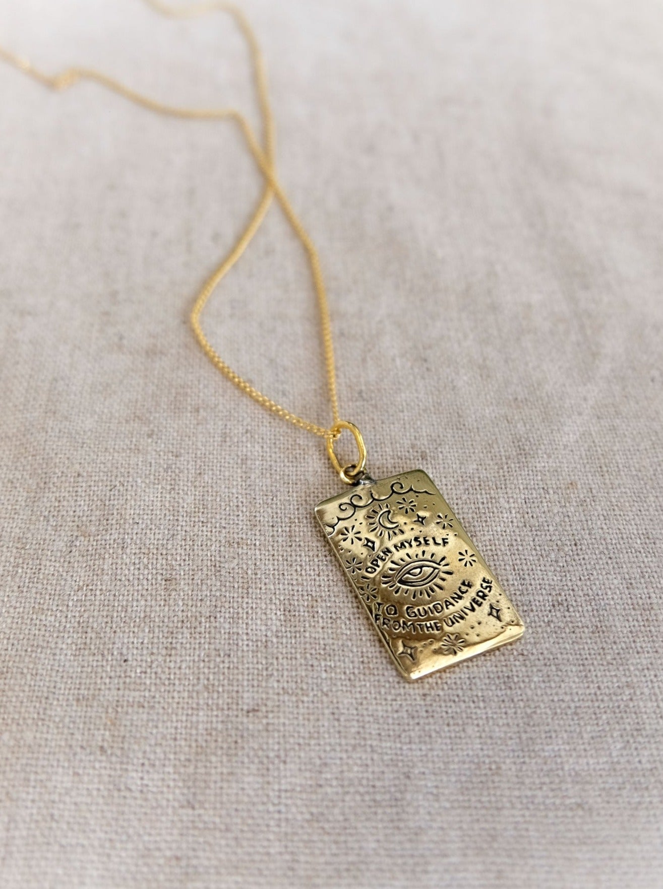 Ace of Cups Pendant in Brass