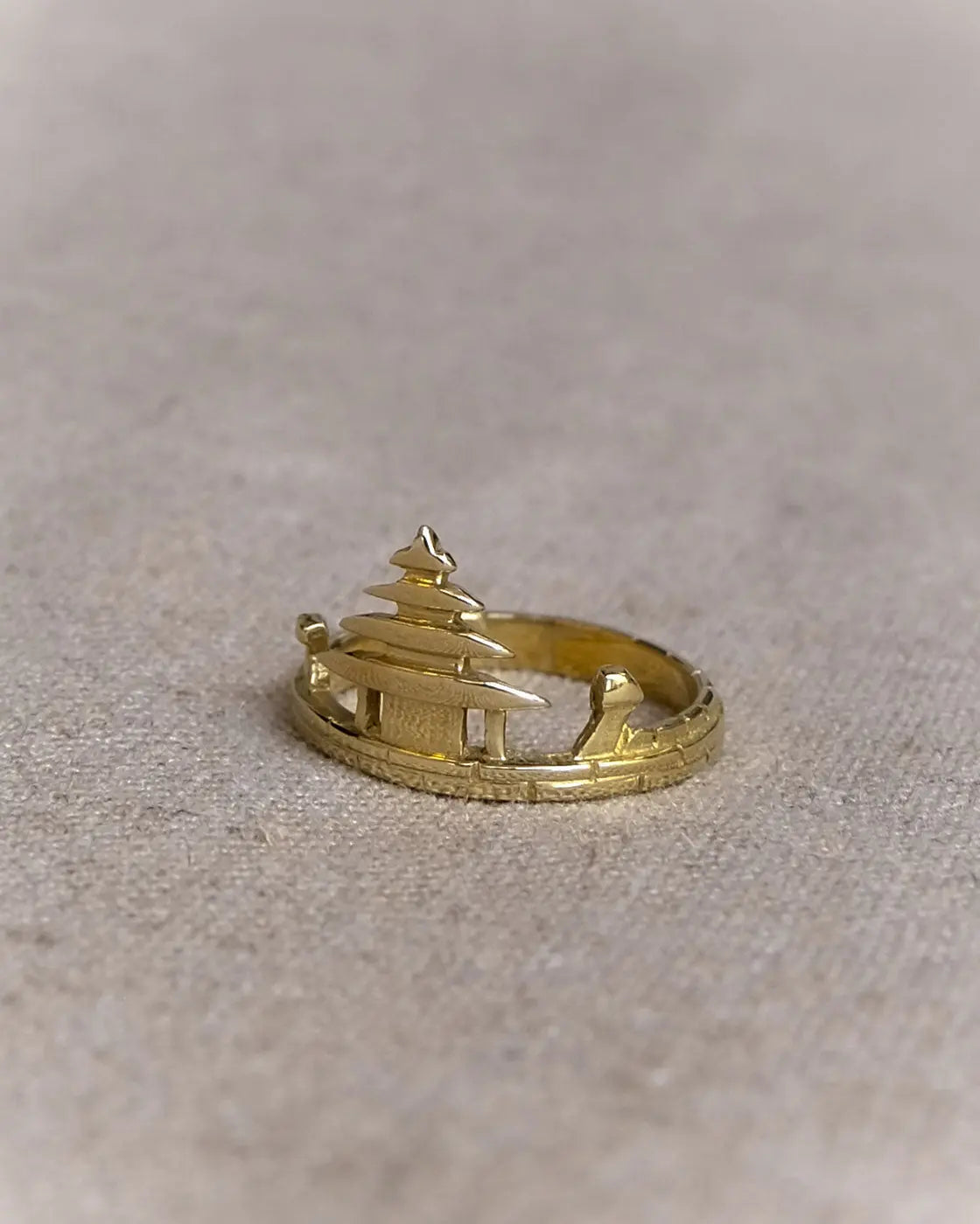 Bali Temple Ring in Brass Yin Jewelry for the Soul