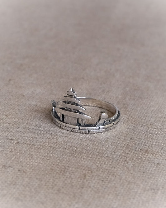 Bali Temple Ring in Silver