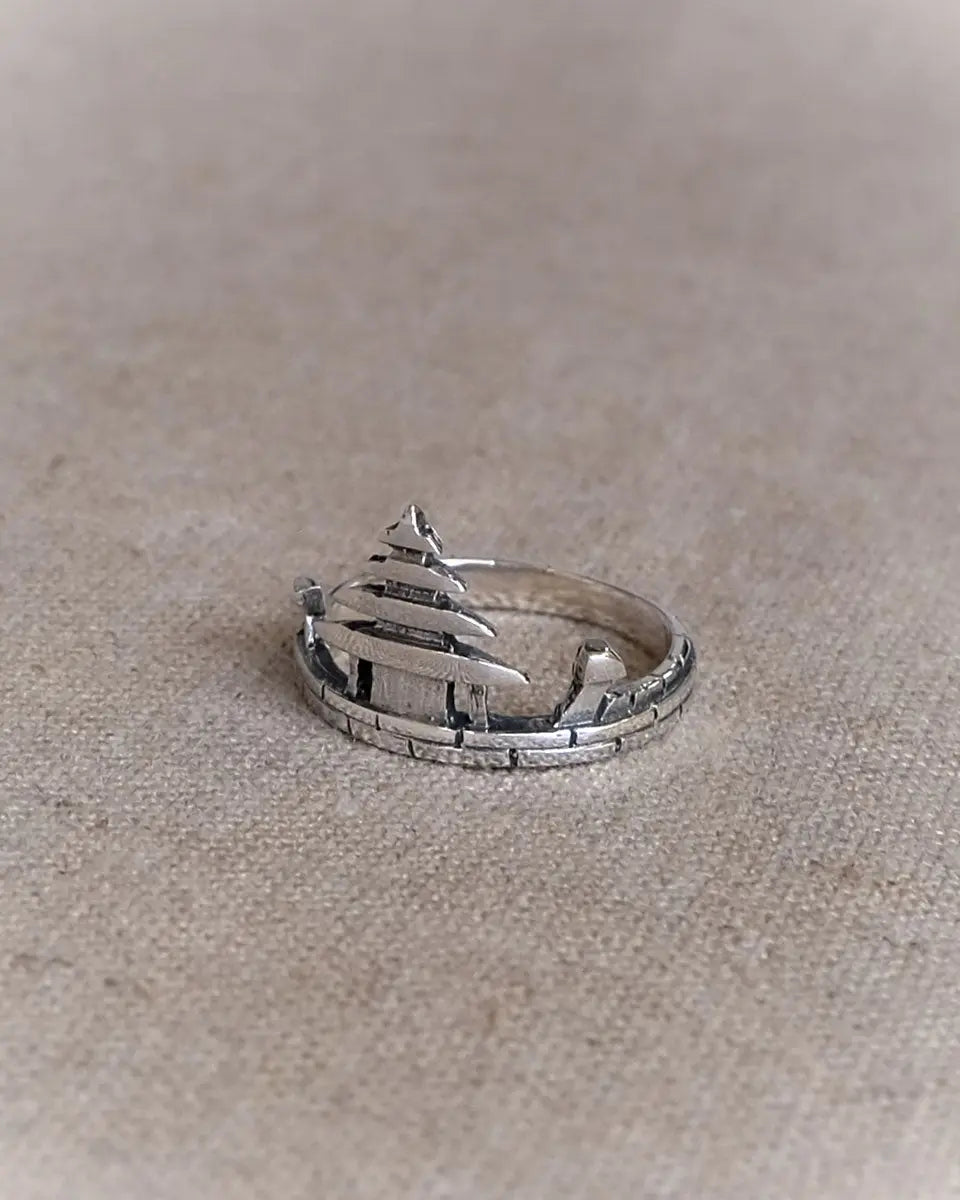 Bali Temple Ring in Silver Yin Jewelry for the Soul