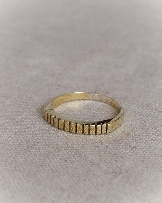 Razor Ring in Brass
