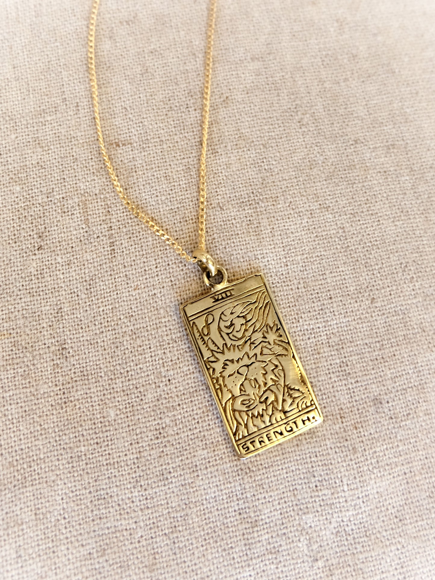 Strength Pendant in Brass