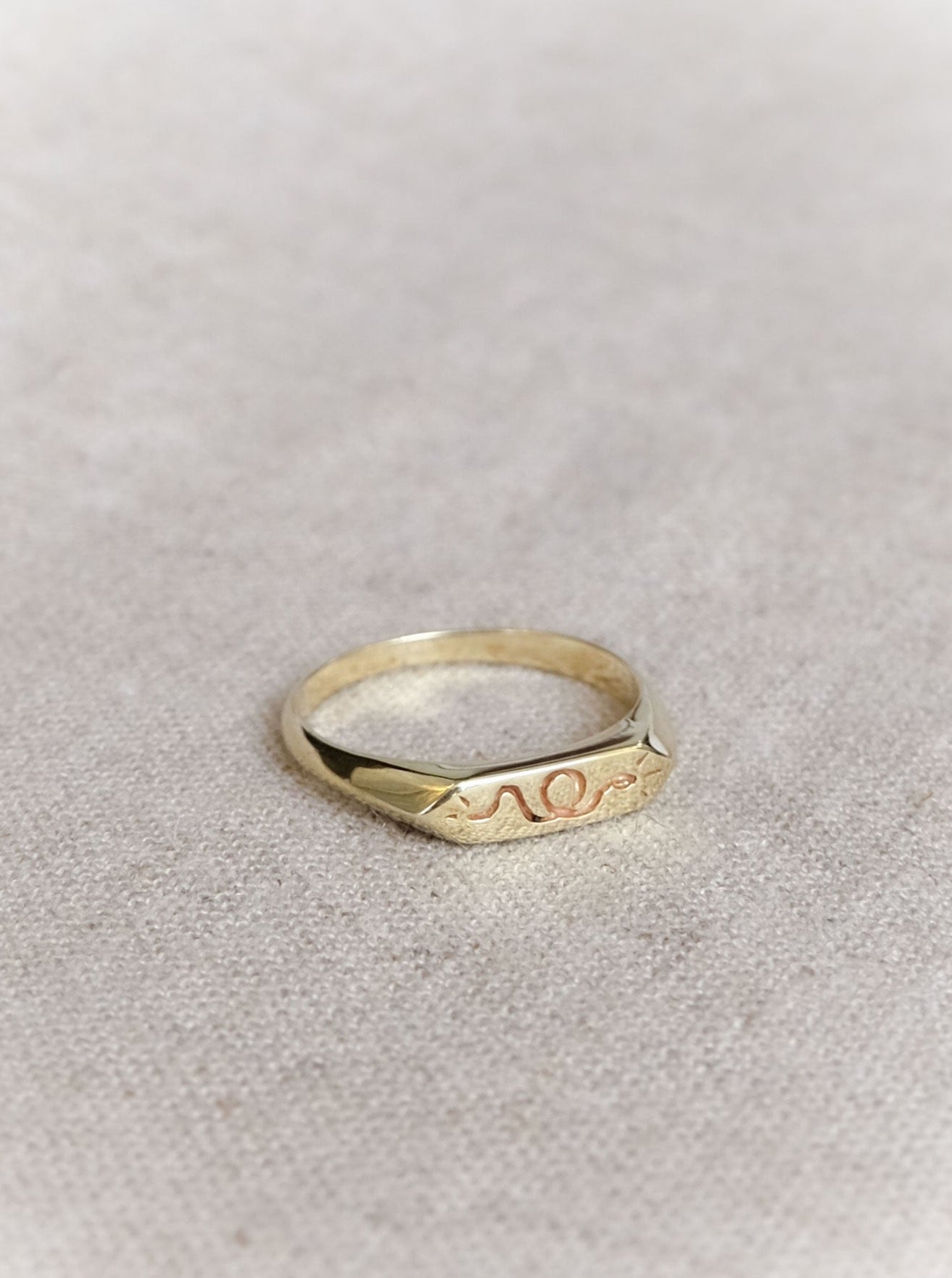Danger Ring in Brass