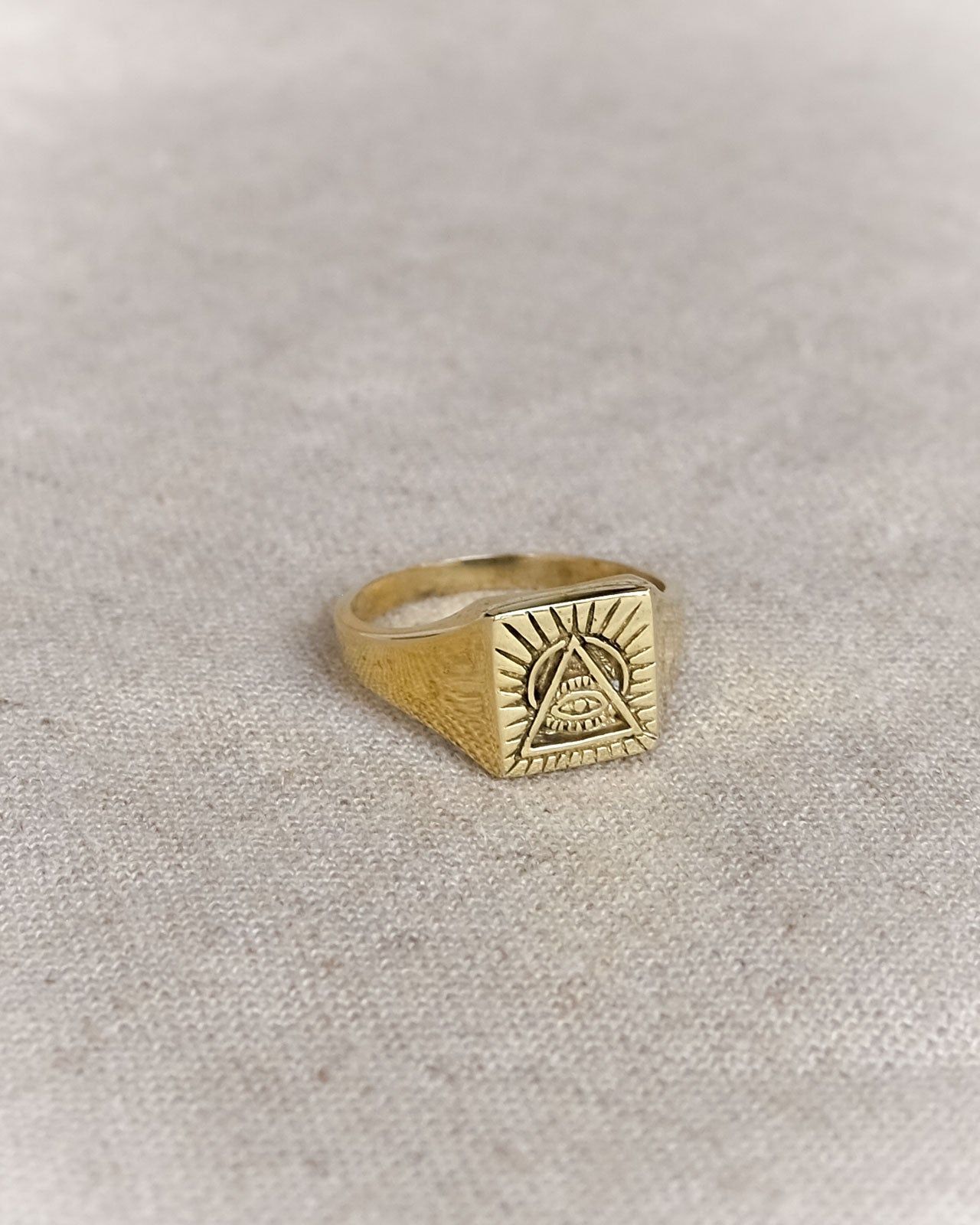 Illuminati Ring in Brass