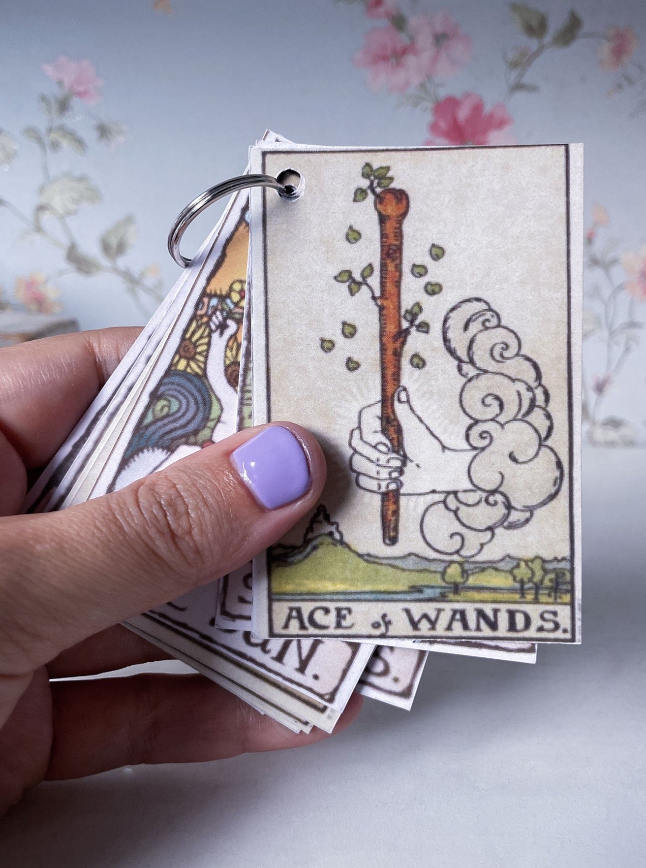 Ace of Wands Tarot Card Pendant in Brass Yin Jewelry for the Soul