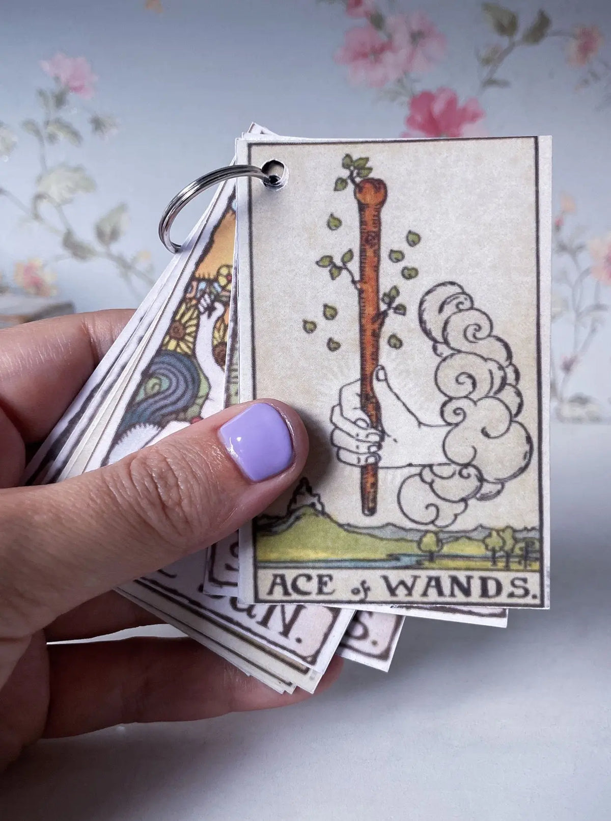Ace of Wands Tarot Card Pendant in Brass Yin Jewelry for the Soul