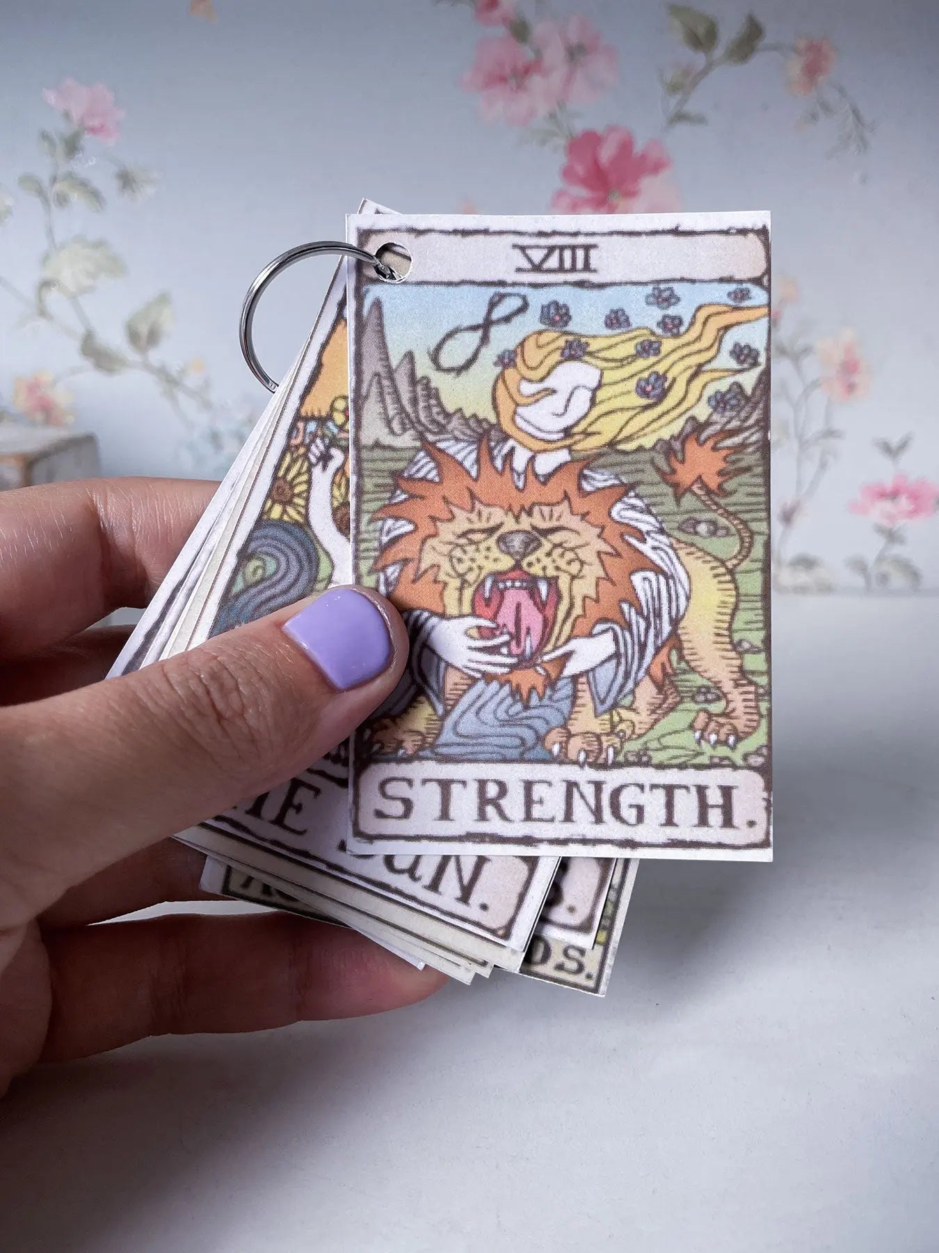 Strength Tarot Card Pendant in Silver Yin Jewelry for the Soul