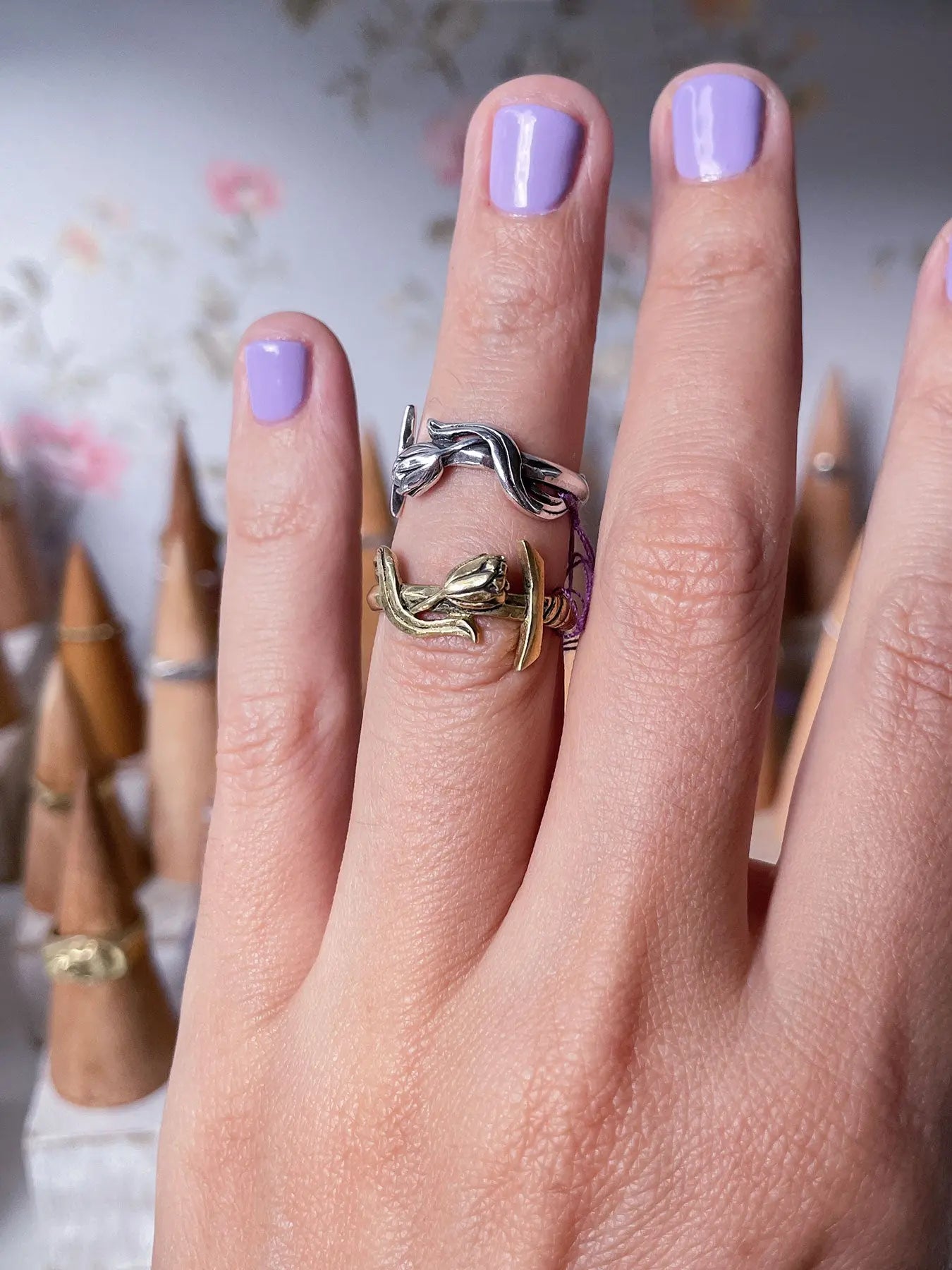 Rose Sword Ring in Silver Yin Jewelry for the Soul