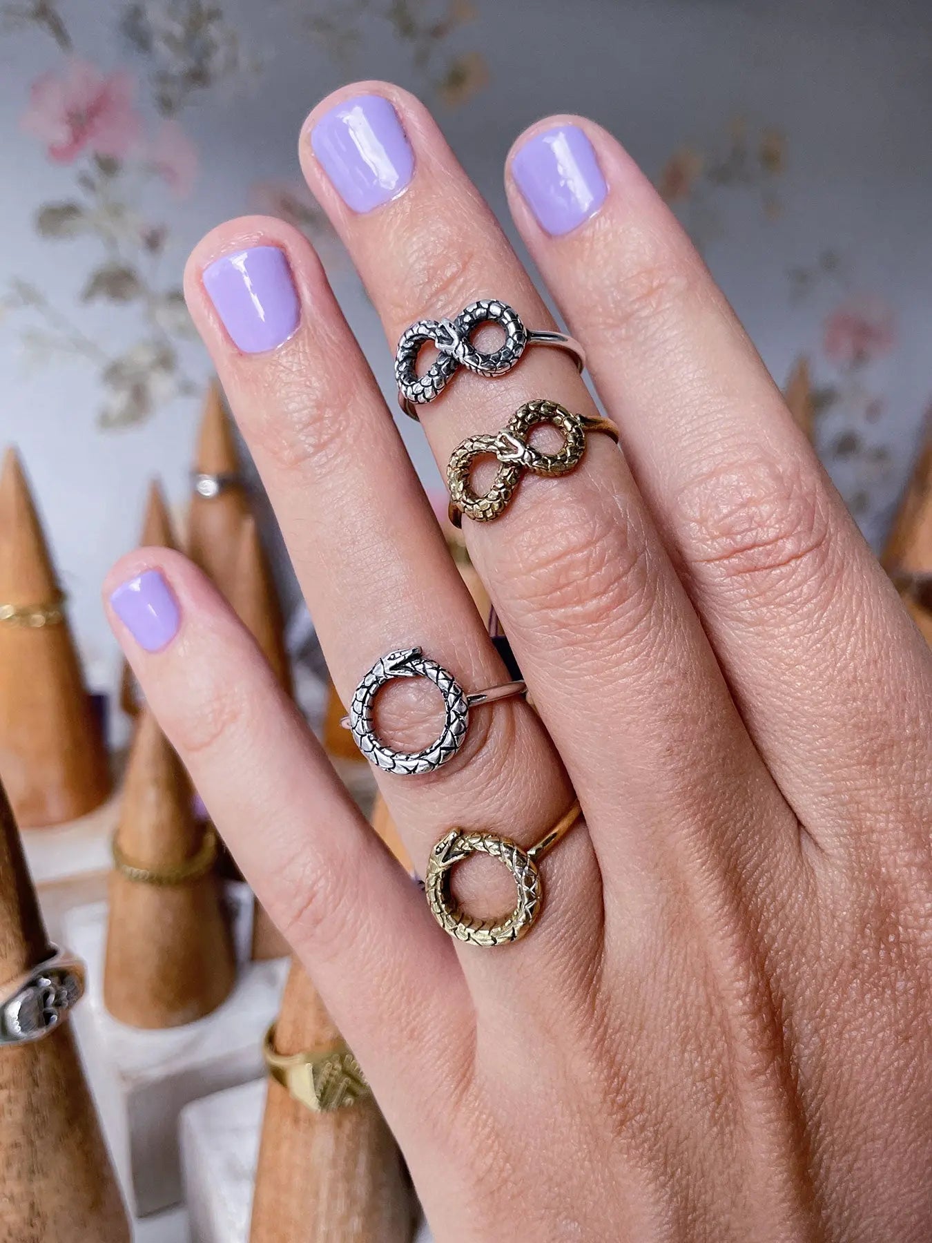 Ouroboros Snake Ring in Silver Yin Jewelry for the Soul