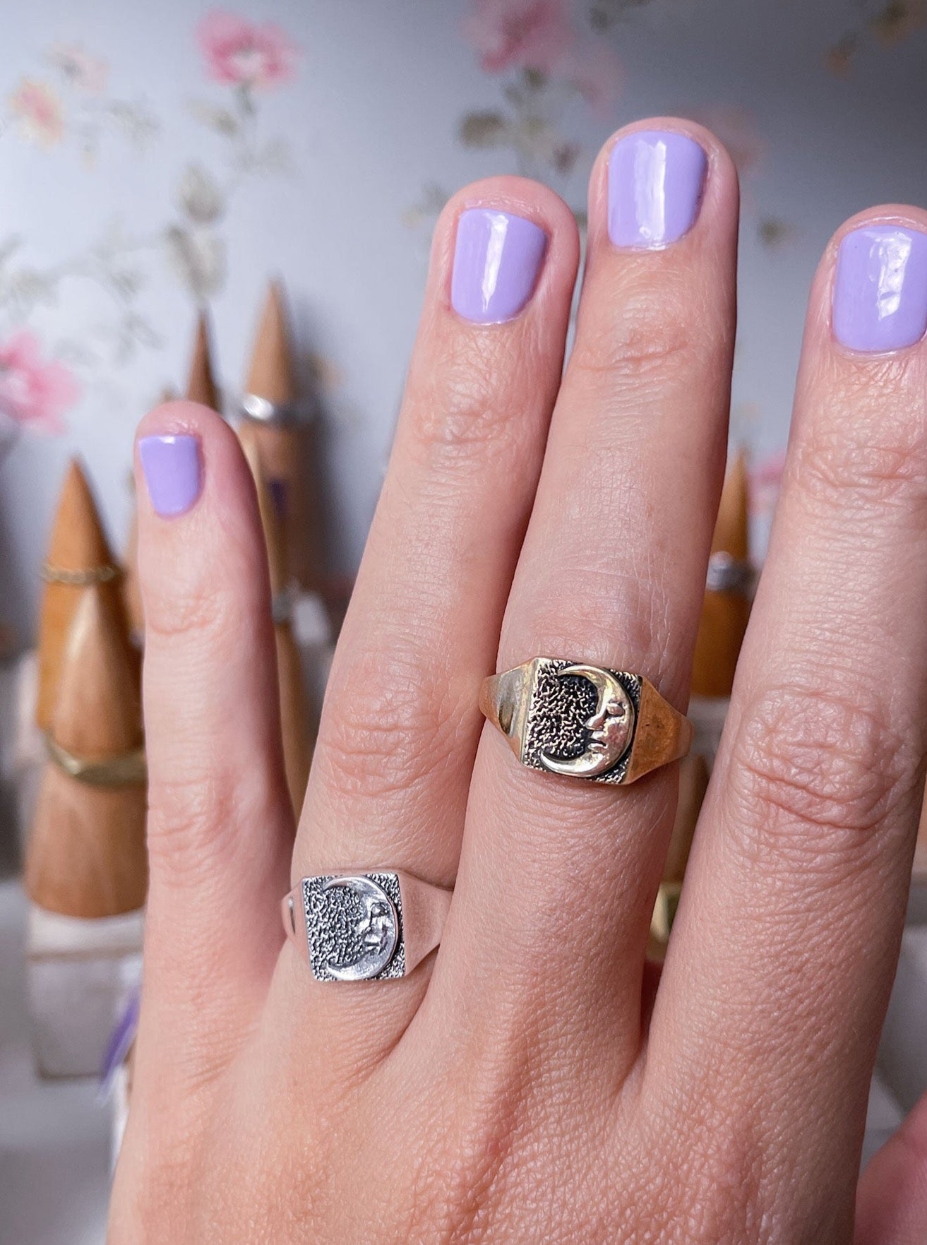 Moon Man Ring in Brass Yin Jewelry for the Soul