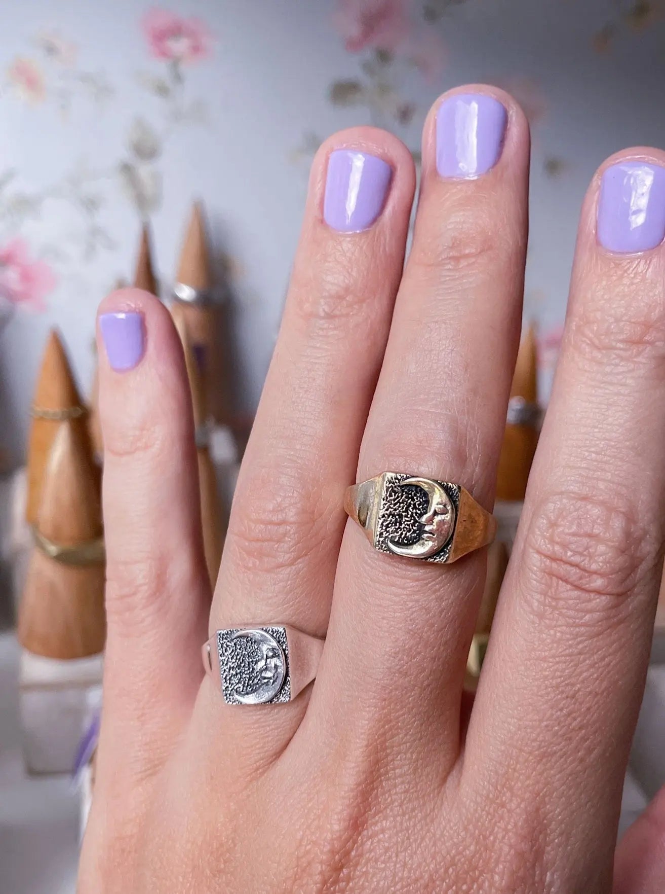 Moon Man Ring in Brass Yin Jewelry for the Soul