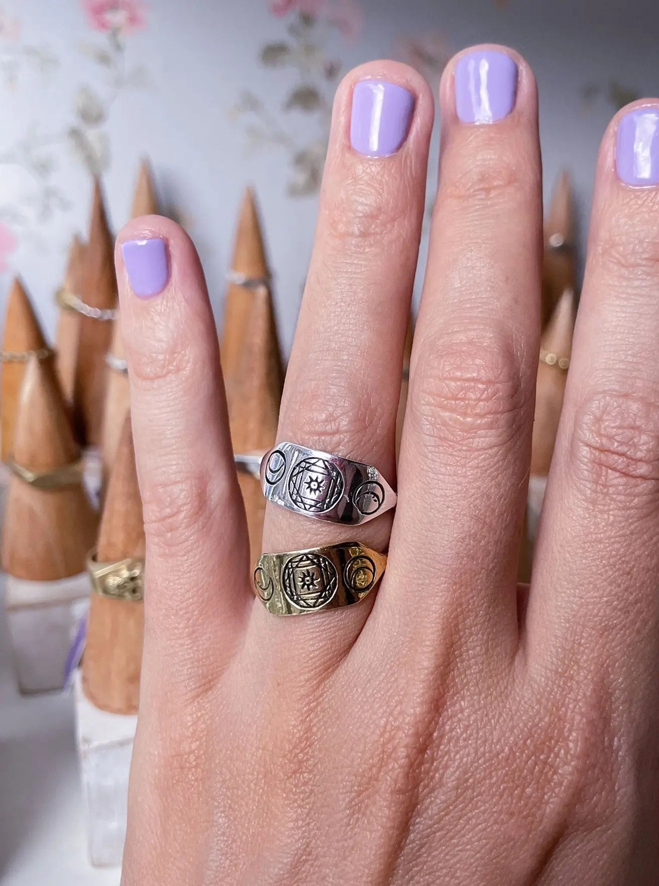 Pentagram Ring in Brass Yin Jewelry for the Soul
