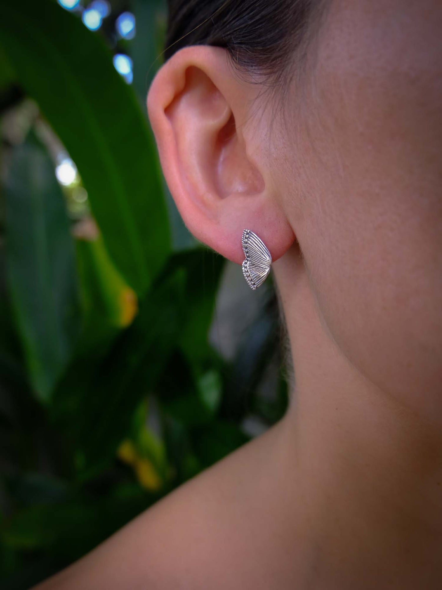 Kupu Kupu Earrings in Silver Yin Jewelry for the Soul