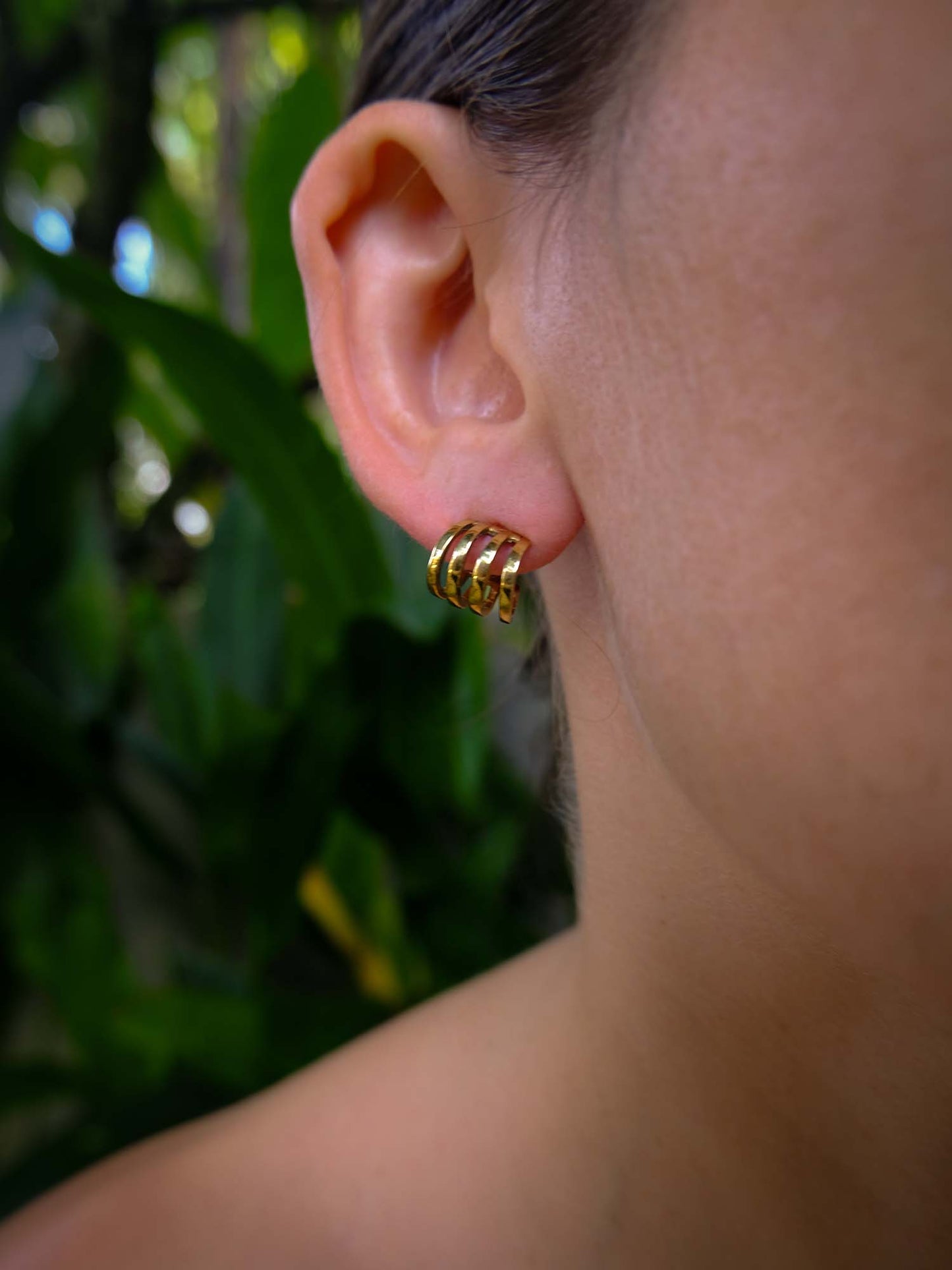 Cage Hoops in Brass Yin Jewelry for the Soul