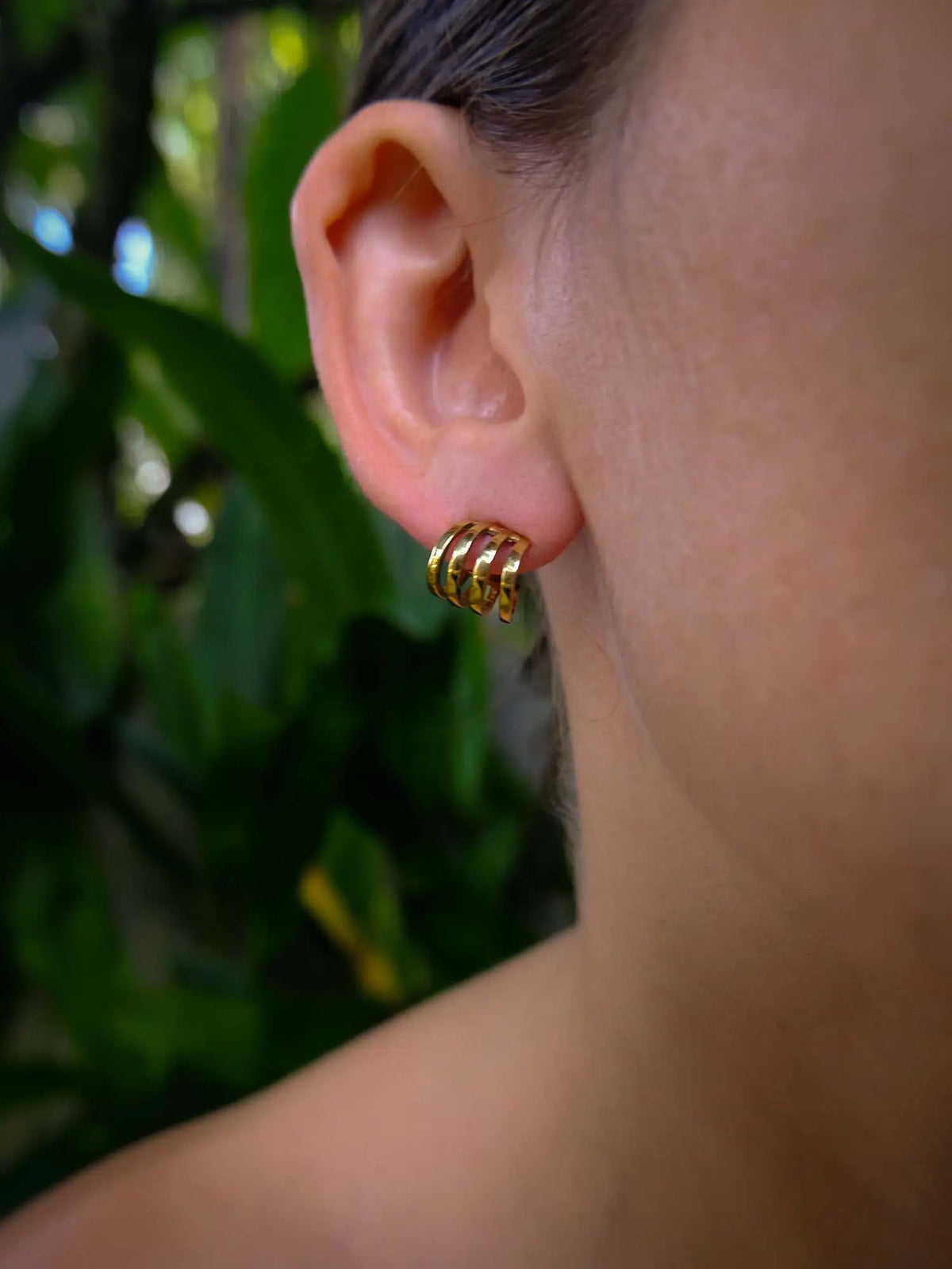 Cage Hoops in Brass Yin Jewelry for the Soul