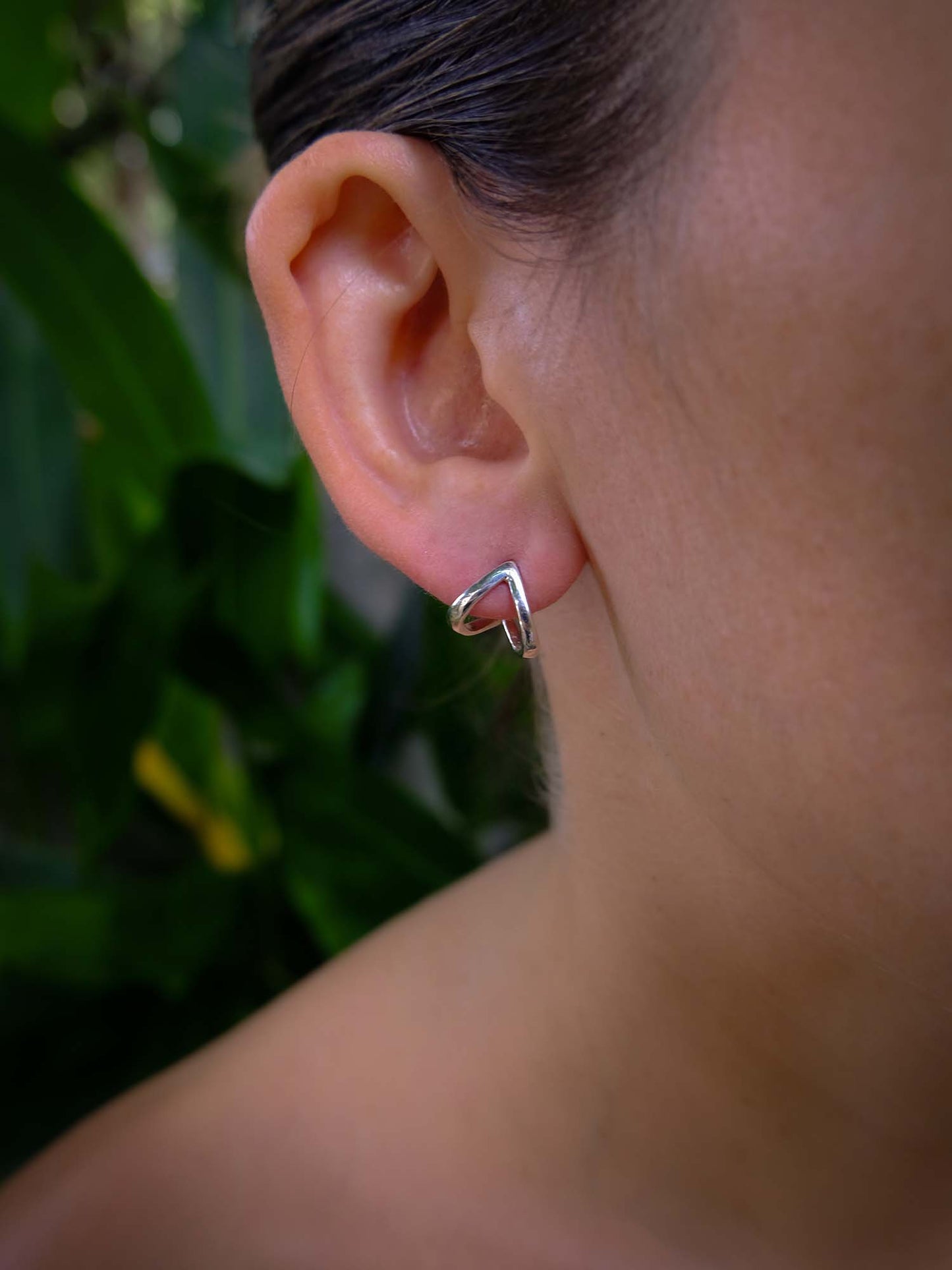 V Cuff Hoops in Silver