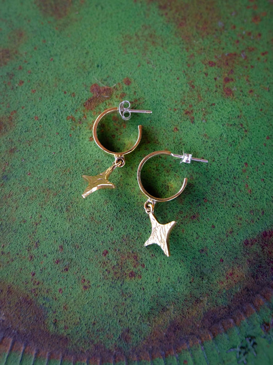 Zoom Hoop Earrings in Brass