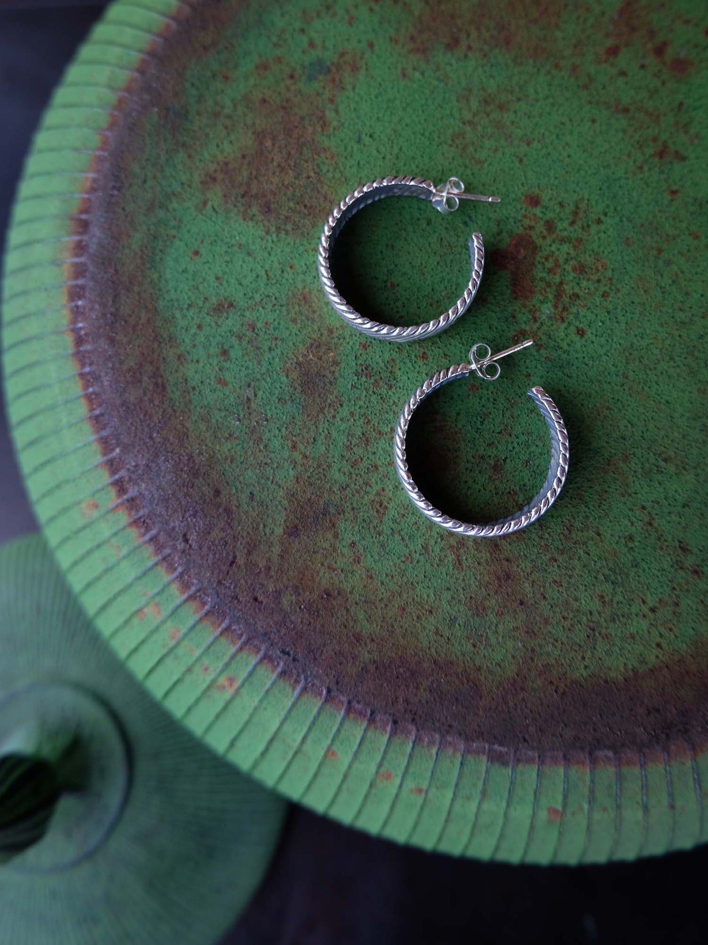 Bandana Small Hoops in Silver Yin Jewelry for the Soul