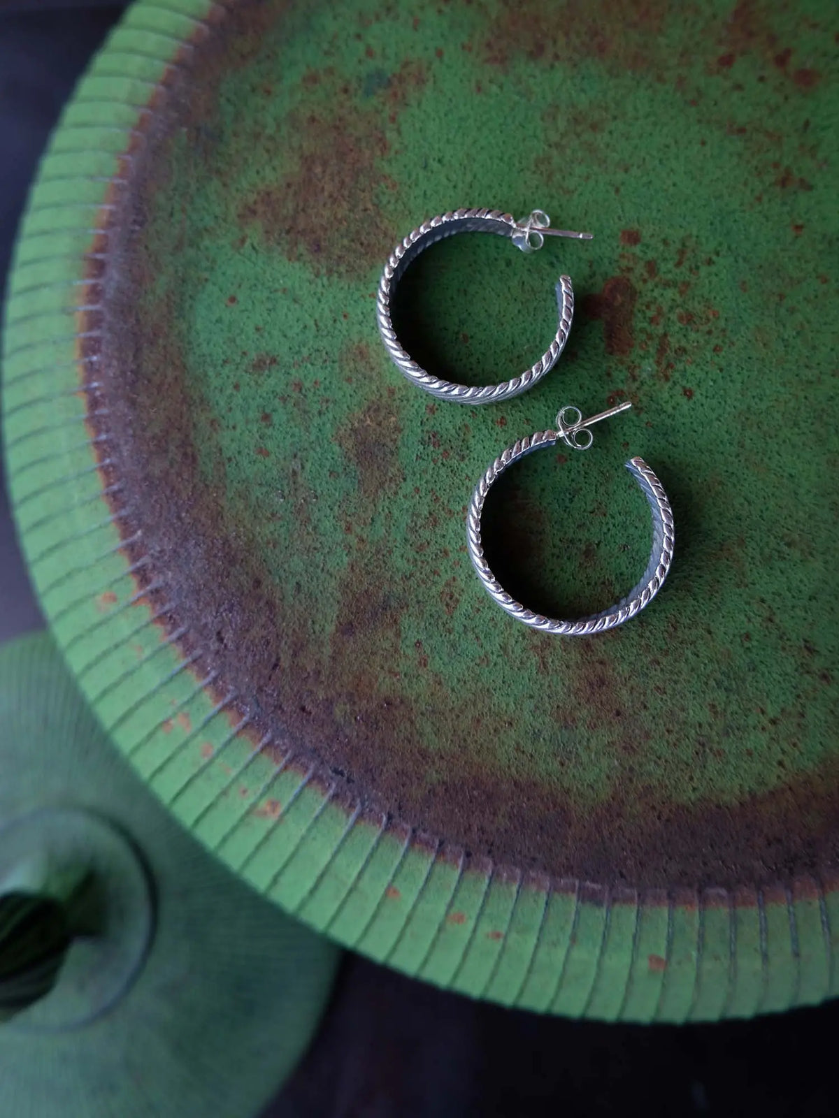 Bandana Small Hoops in Silver Yin Jewelry for the Soul