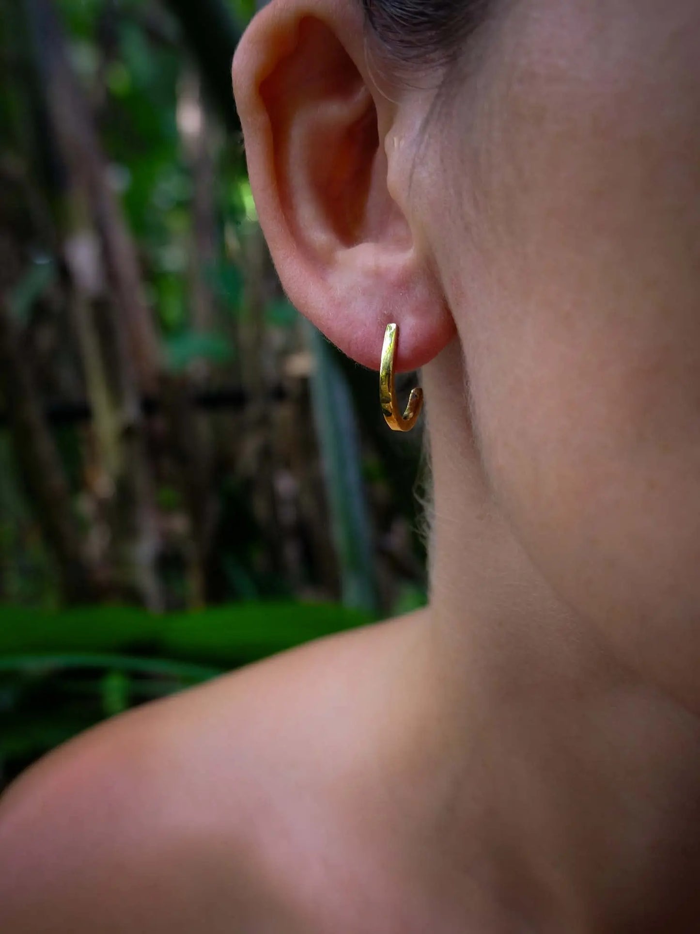 Flat Hoops in Brass Yin Jewelry for the Soul