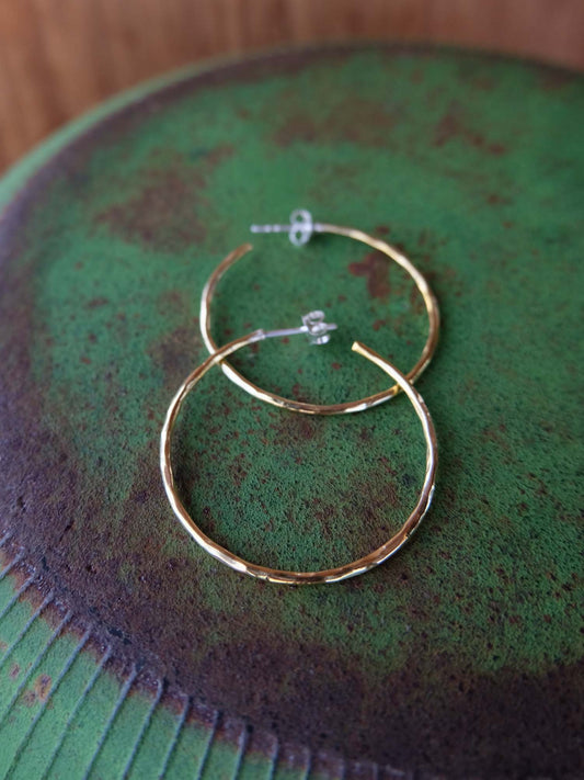 Hammered Hoops in Brass