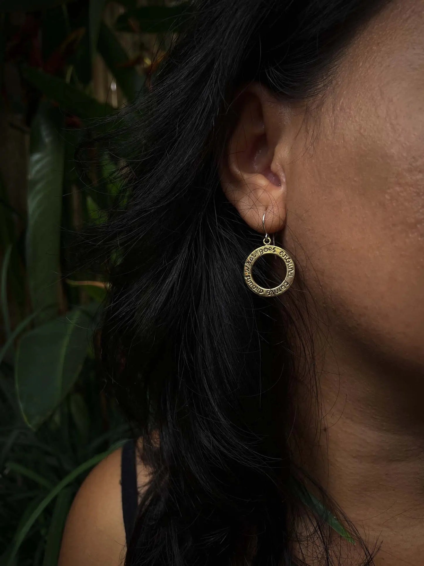 Karma Earrings in Brass Yin Jewelry for the Soul