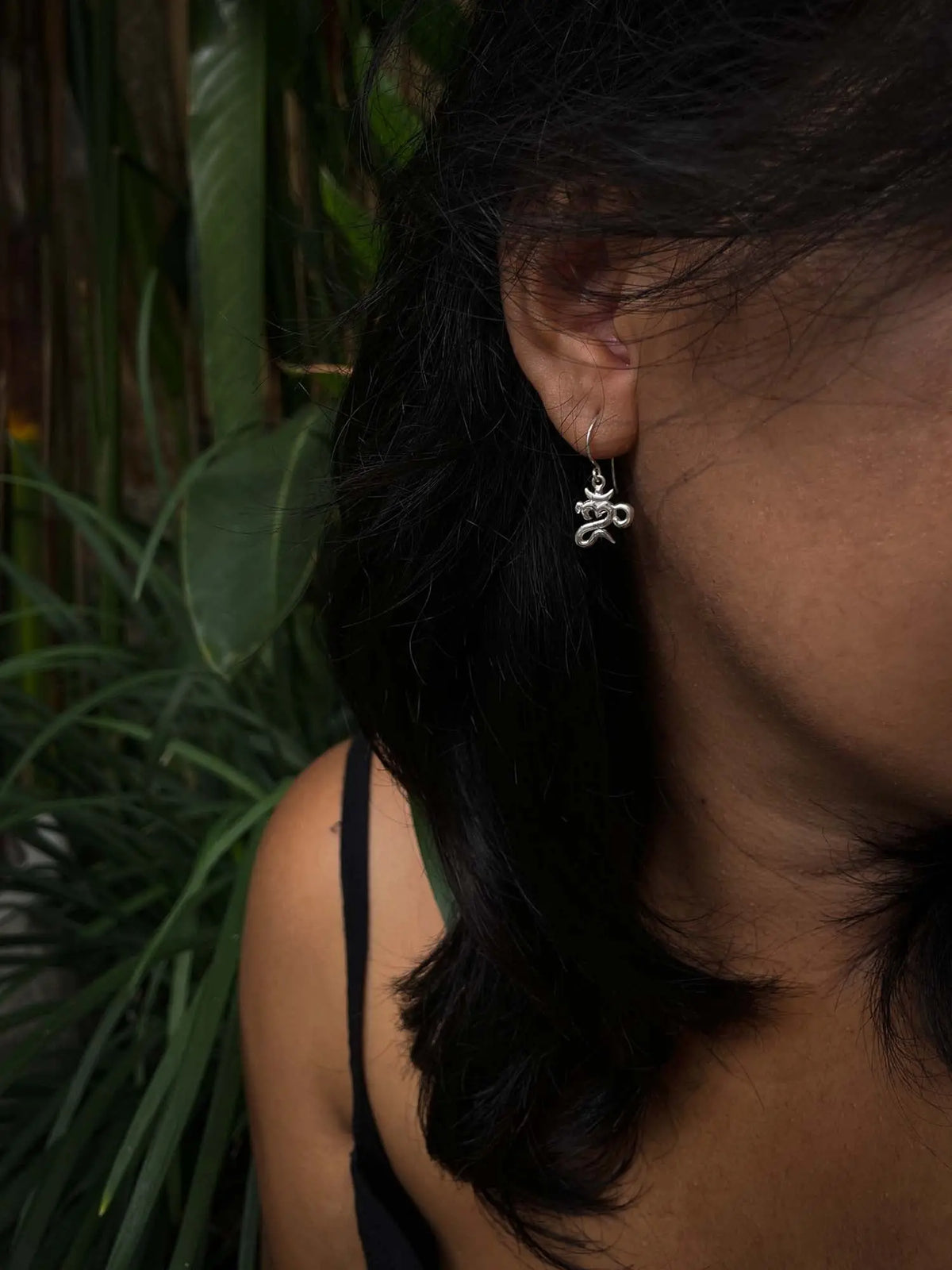 Bali Om Earrings in Silver Yin Jewelry for the Soul