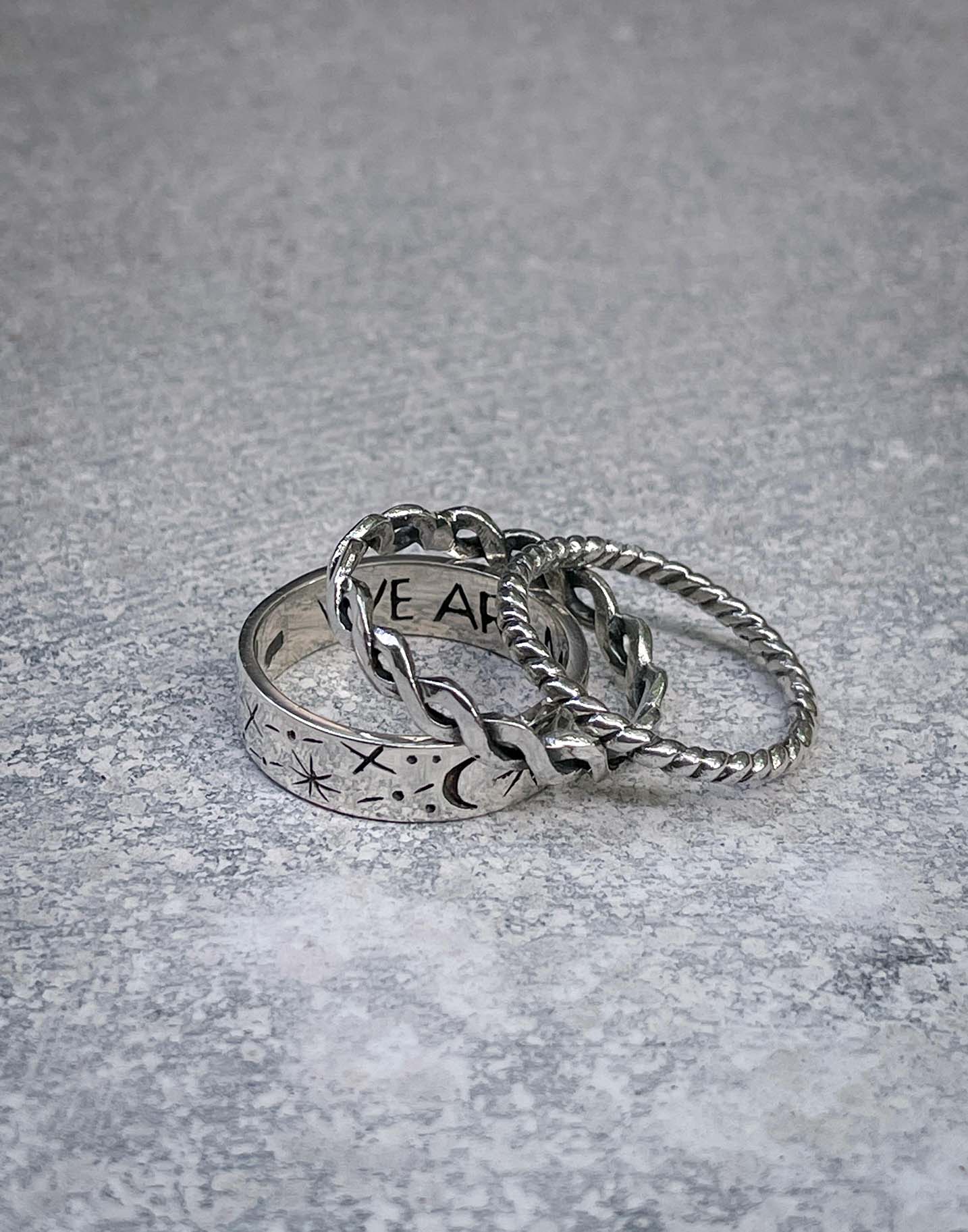 Galaxy Ring in Silver Yin Jewelry for the Soul