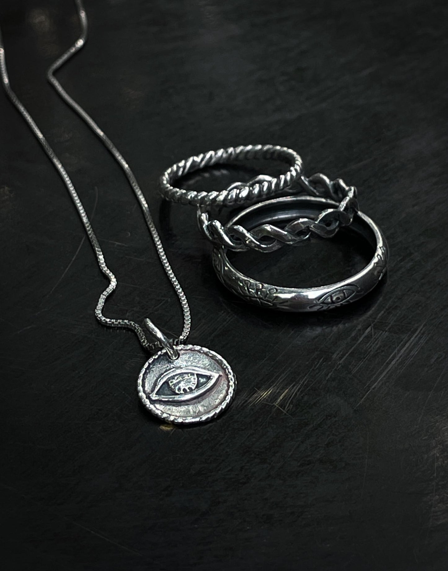 Eyes Ring Stack Yin Jewelry for the Soul