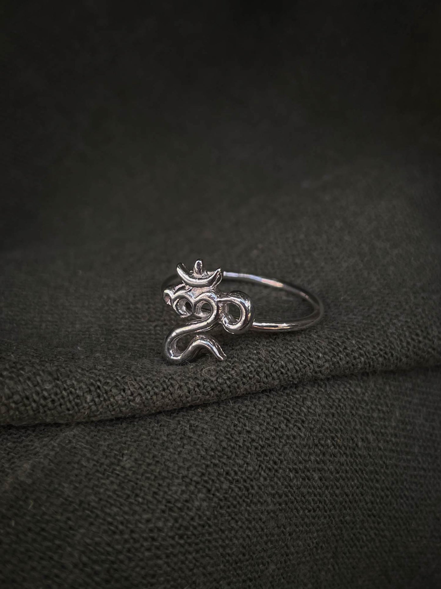 Bali Om Ring in Silver Yin Jewelry for the Soul