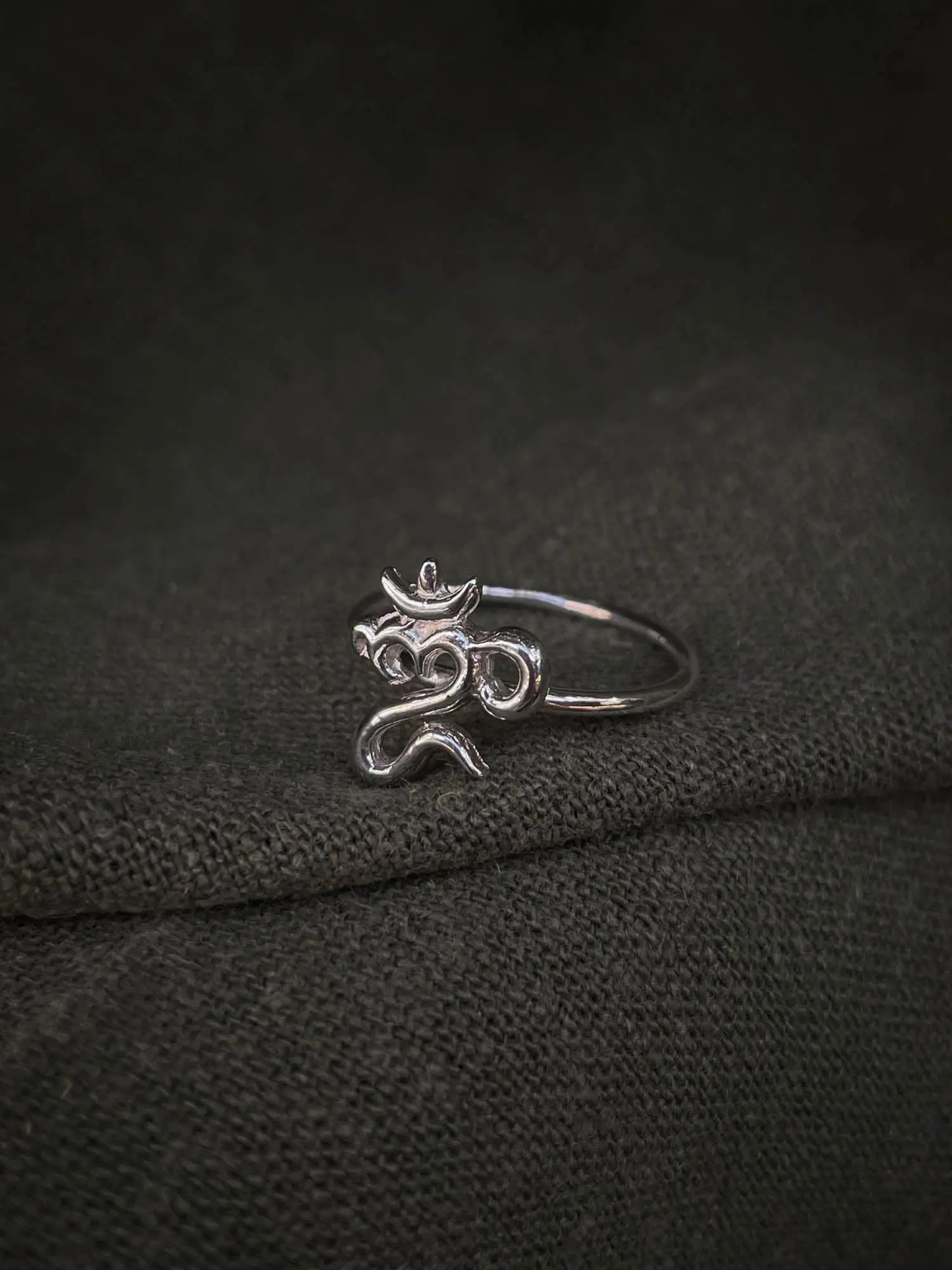 Bali Om Ring in Silver Yin Jewelry for the Soul