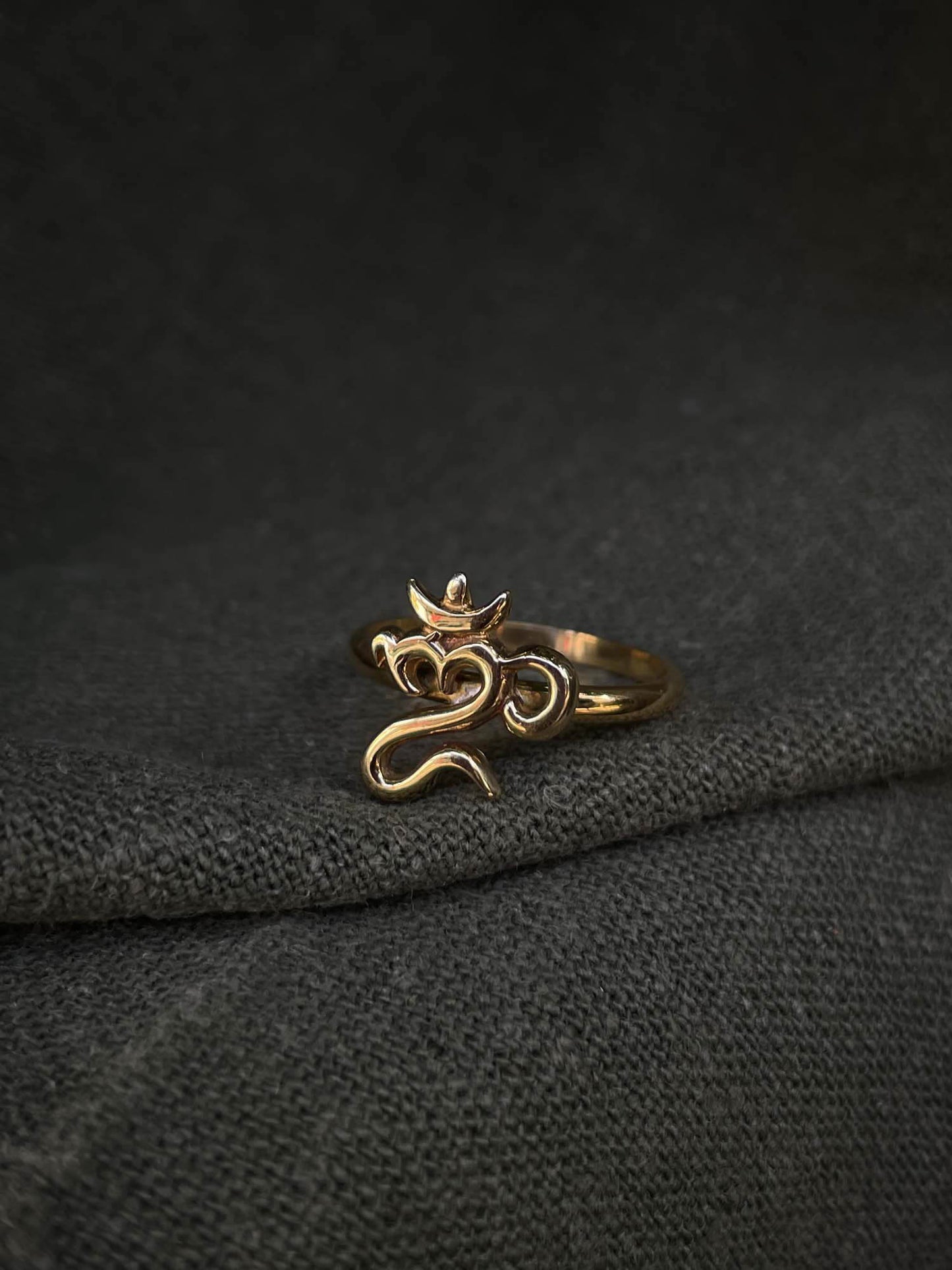 Bali Om Ring in Brass
